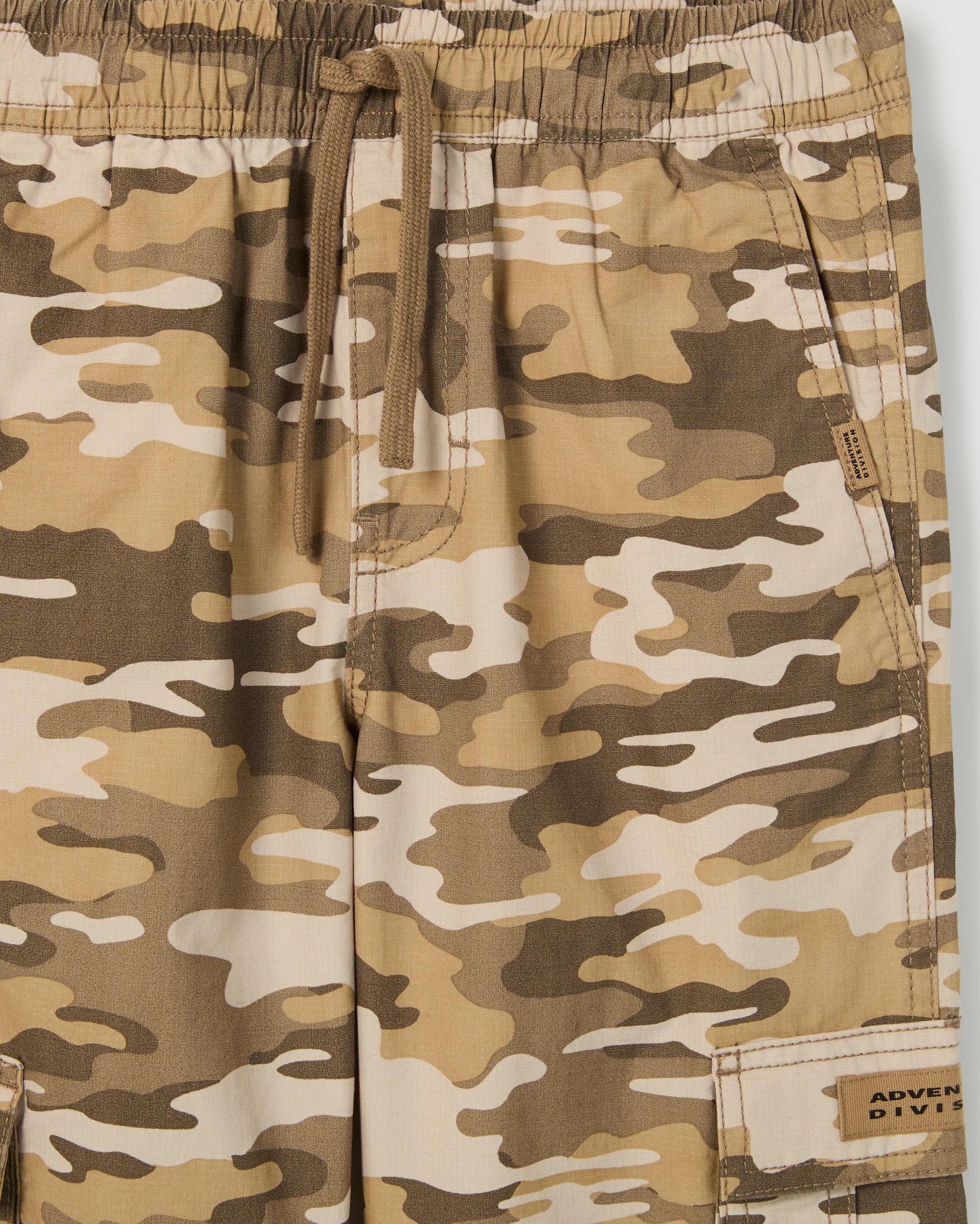 2 Target Kids Australian Cotton Elastic Waistband Cargo Pants MULTI CAMO PRINT, 2 of 2