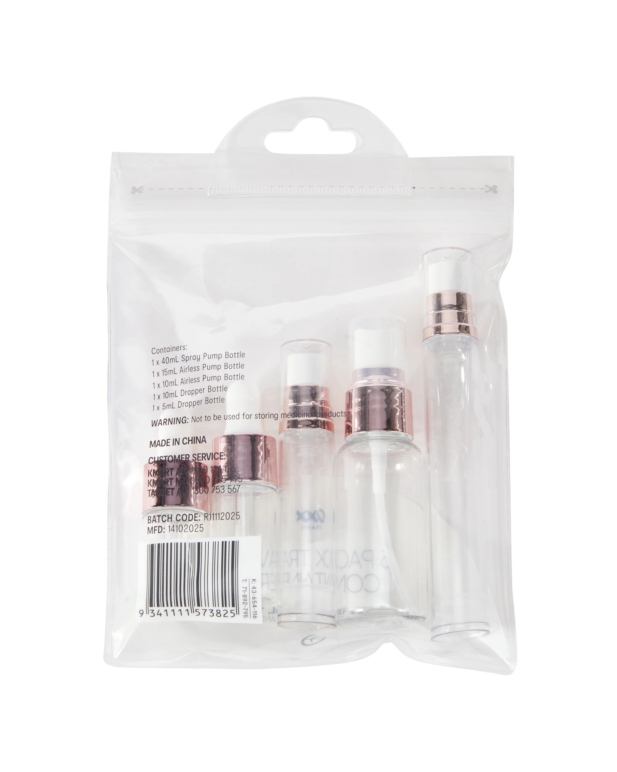 5 OXX Travel 5 Pack Travel Containers, 5 of 5