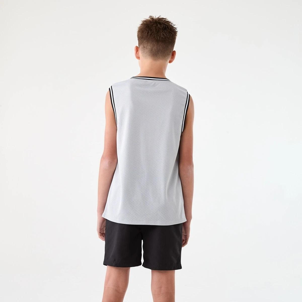2 Active Kids Sleeveless Mesh Tank ICE GRAY, 2 of 8
