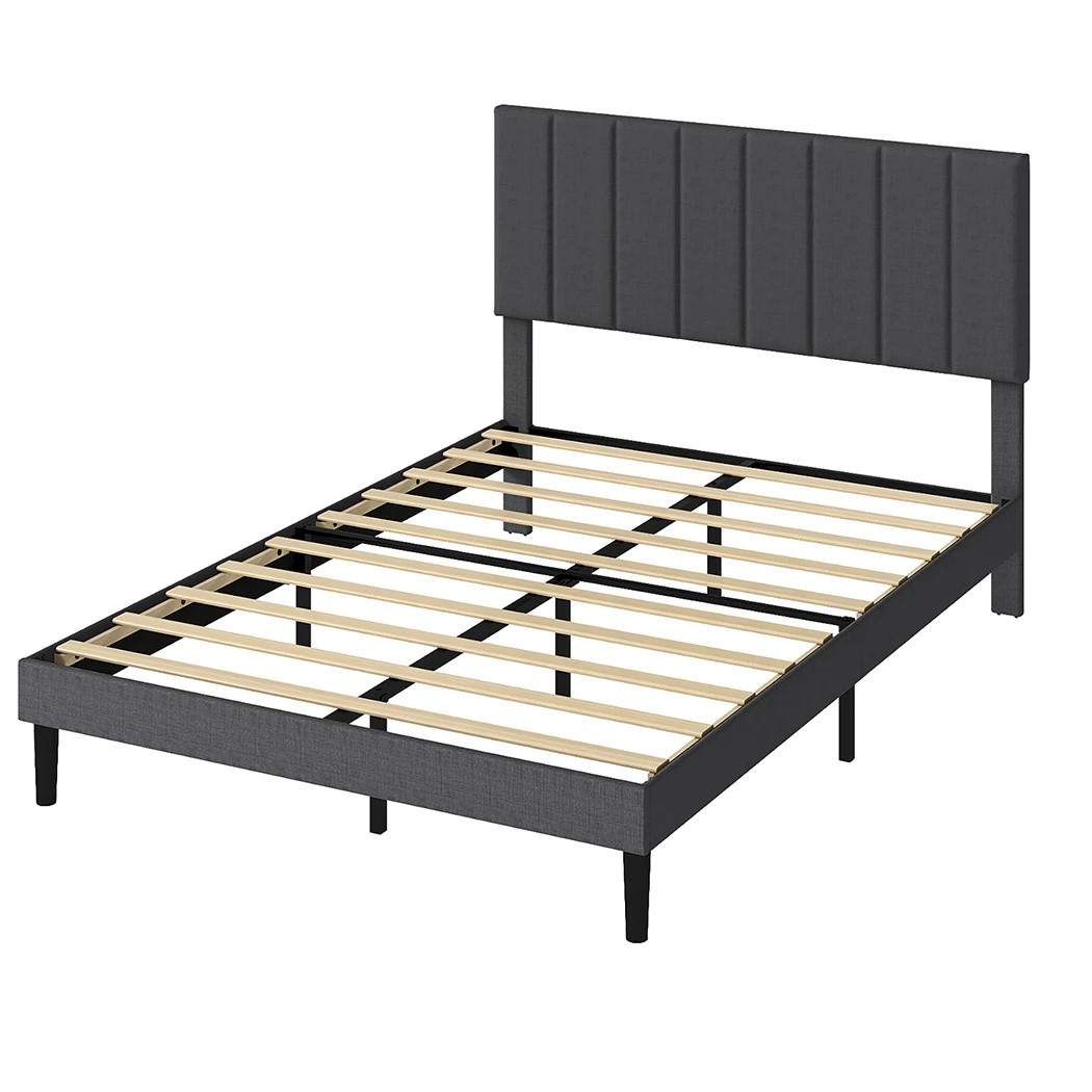 1 Levede Double Size Bed Frame Upholstered, 1 of 8