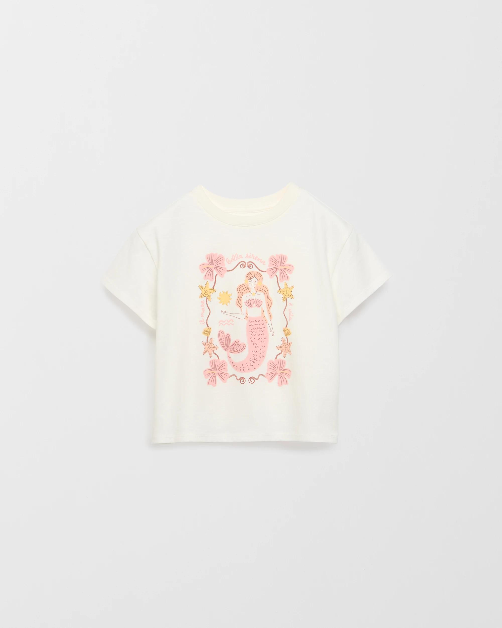 1 Target Australian Cotton Print T-shirt WHITE MERMAID, 1 of 1