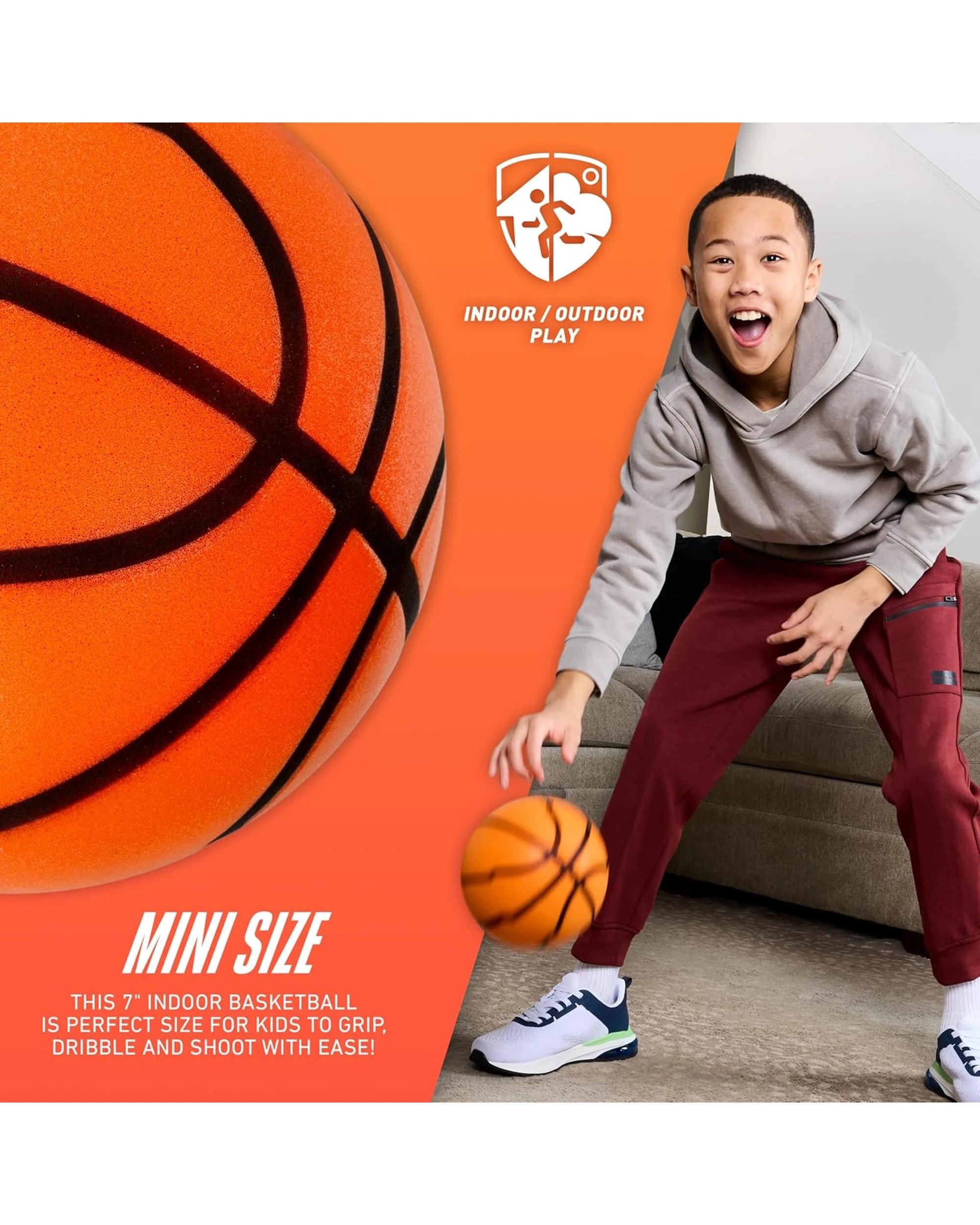 6 Nerf Quietcourt Silent Foam Basketball, 6 of 7