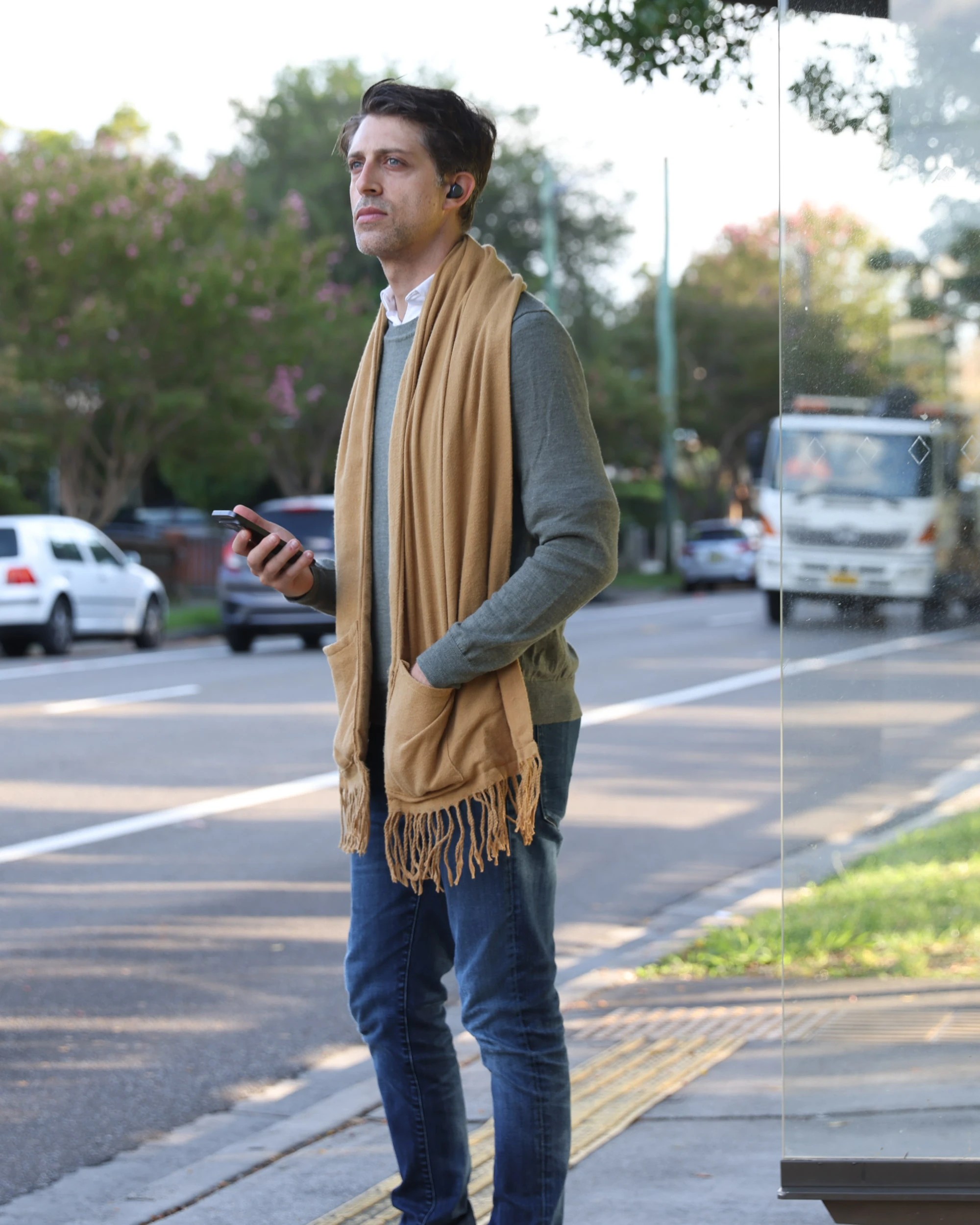 3 Sash and Bloom WinterWarm Heated Scarf Nude Portable Super-Soft Heated Scarf with Built-In Pockets, 3 of 7
