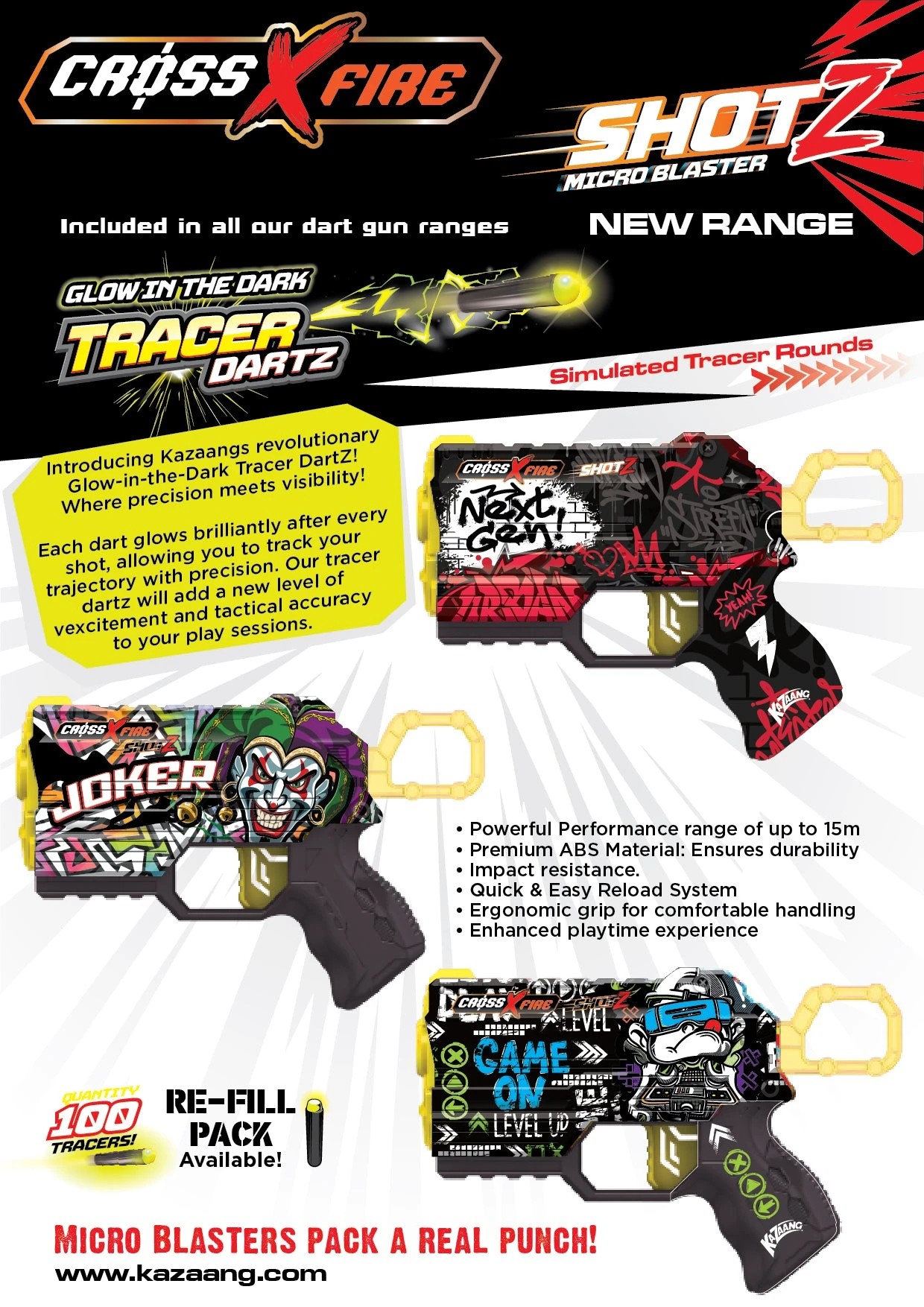 2 Kazaang CrossXFire Shotz - Mini Blaster - Game On, 2 of 9