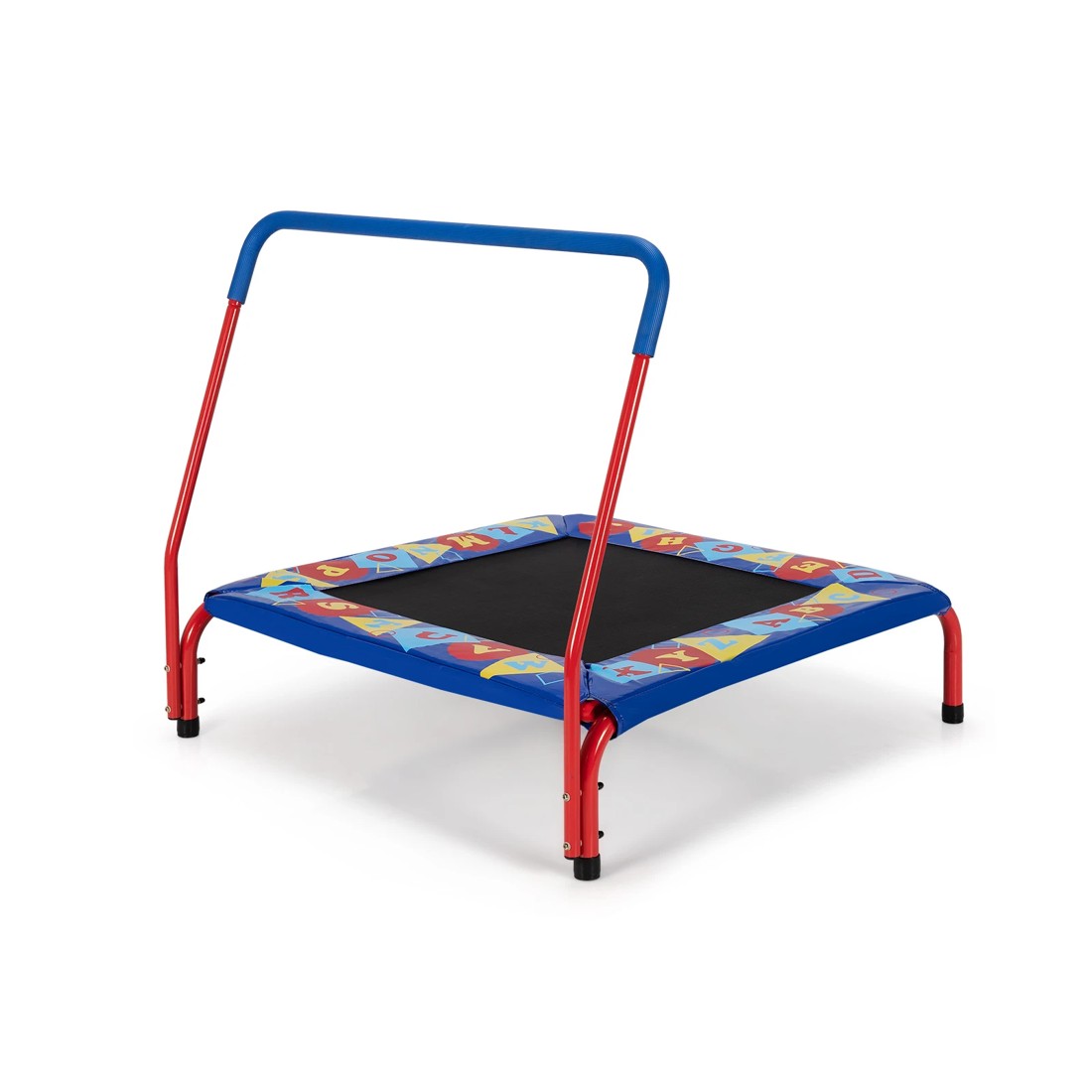 1 Costway Kids Square Trampoline Exercise Mini Rebounder w/Security Pad, 1 of 2