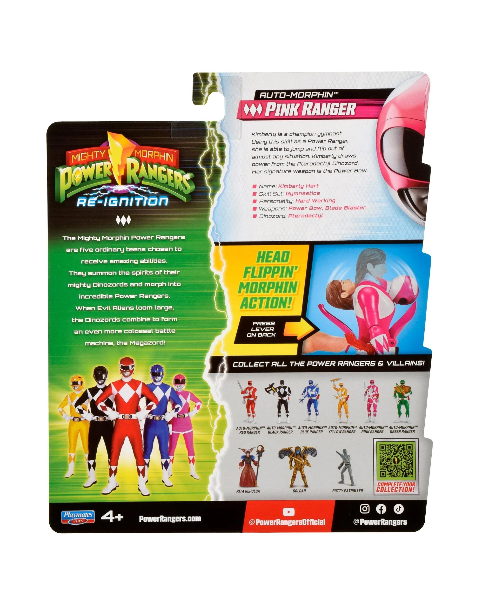 9 Mighty Morphin Power Rangers Re-Ignition Auto-Morphin Pink Ranger Action Figure, 9 of 9