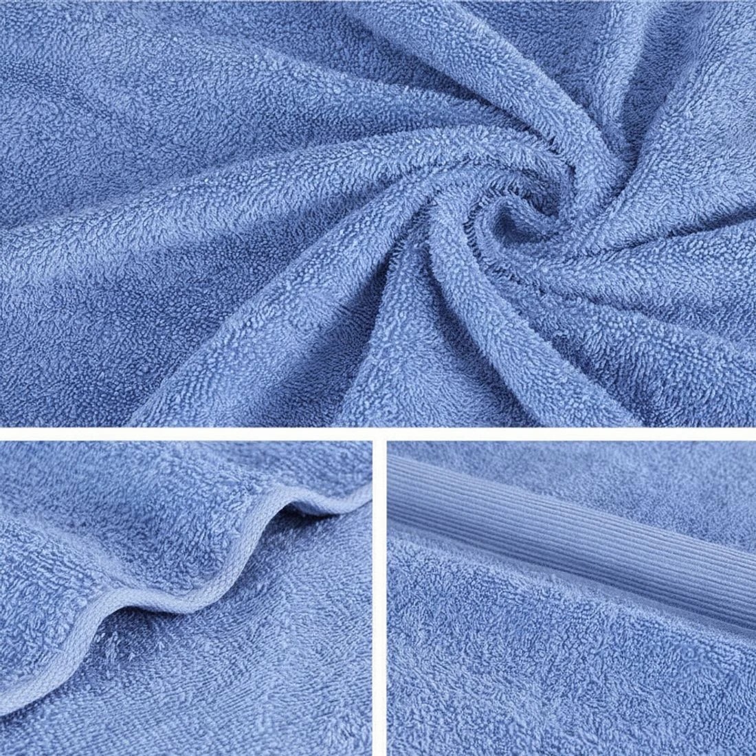 4 2 Pack Bath Sheets Set Cotton Extra Large Towel - Blue, 4 of 4