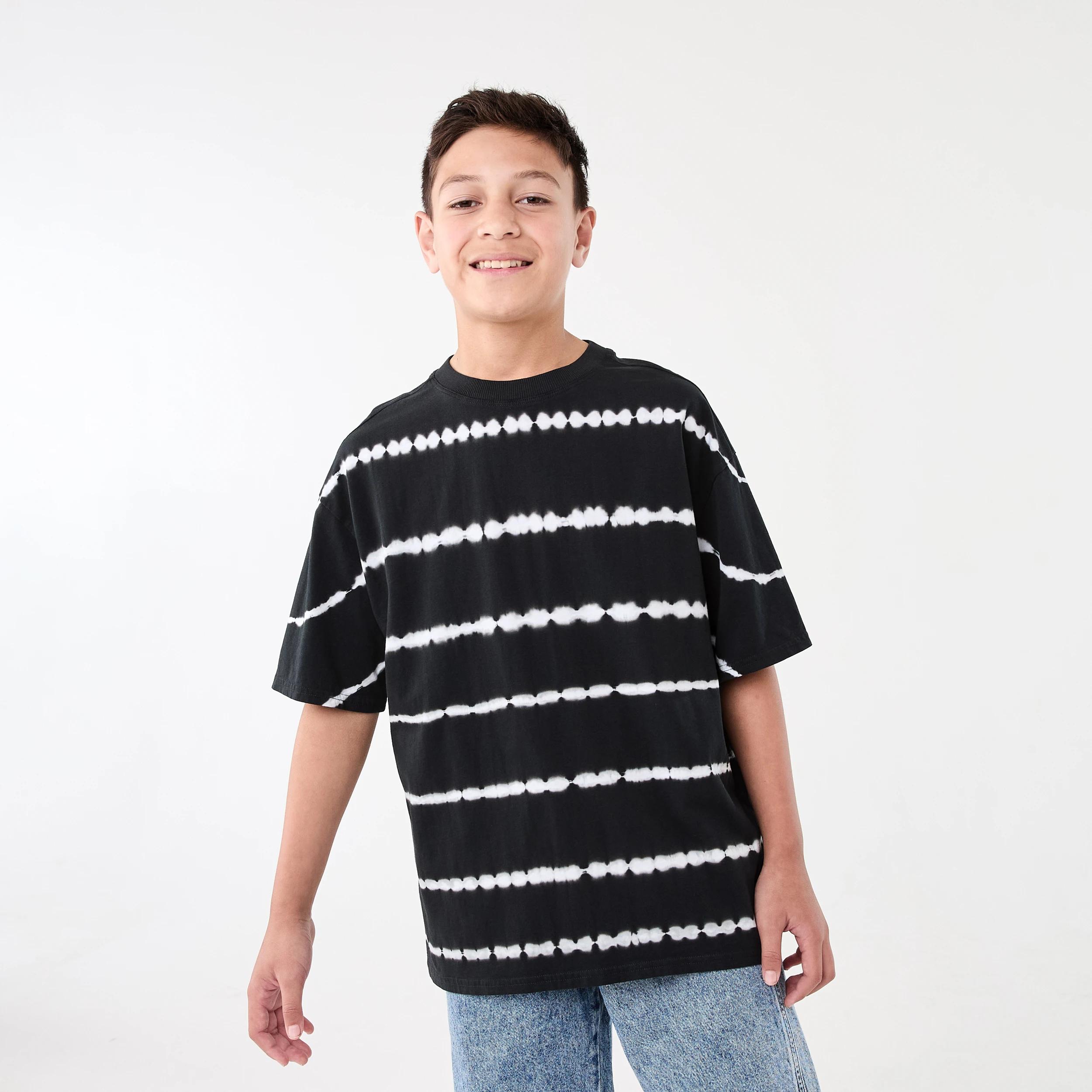 1 Short Sleeve Oversized Tie Dye T-shirt DARK MAGNET, 1 of 7