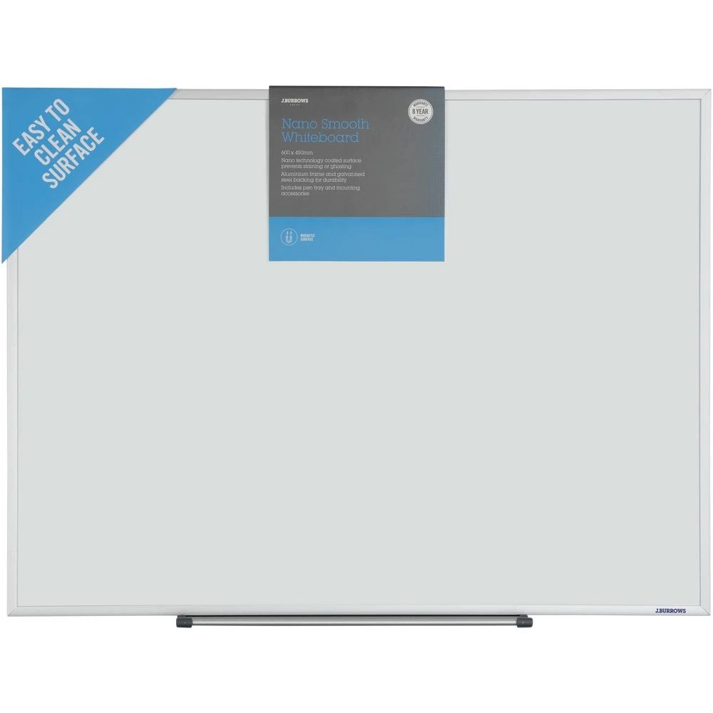 2 J.Burrows Nano Smooth Magnetic Whiteboard 450 x 600 mm, 2 of 4