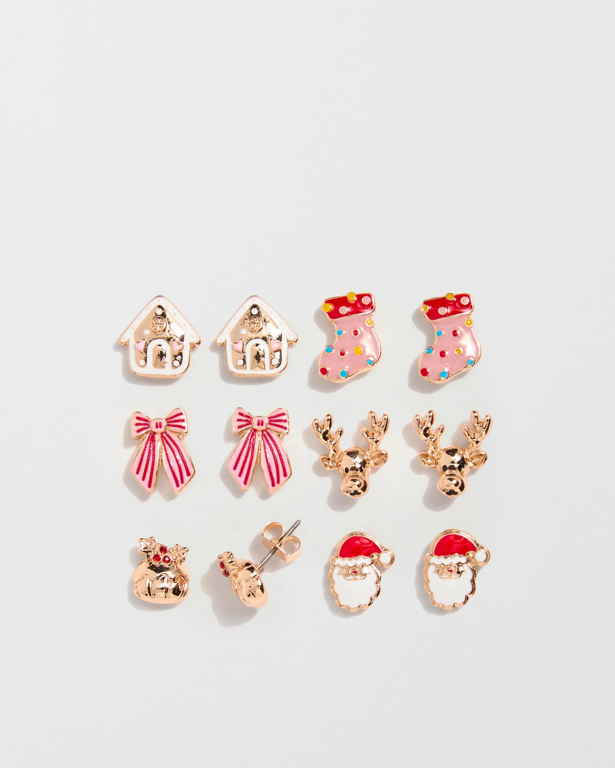 2 Target Woman 6 Pack Novelty Christmas Stud Earrings MULTI, 2 of 3