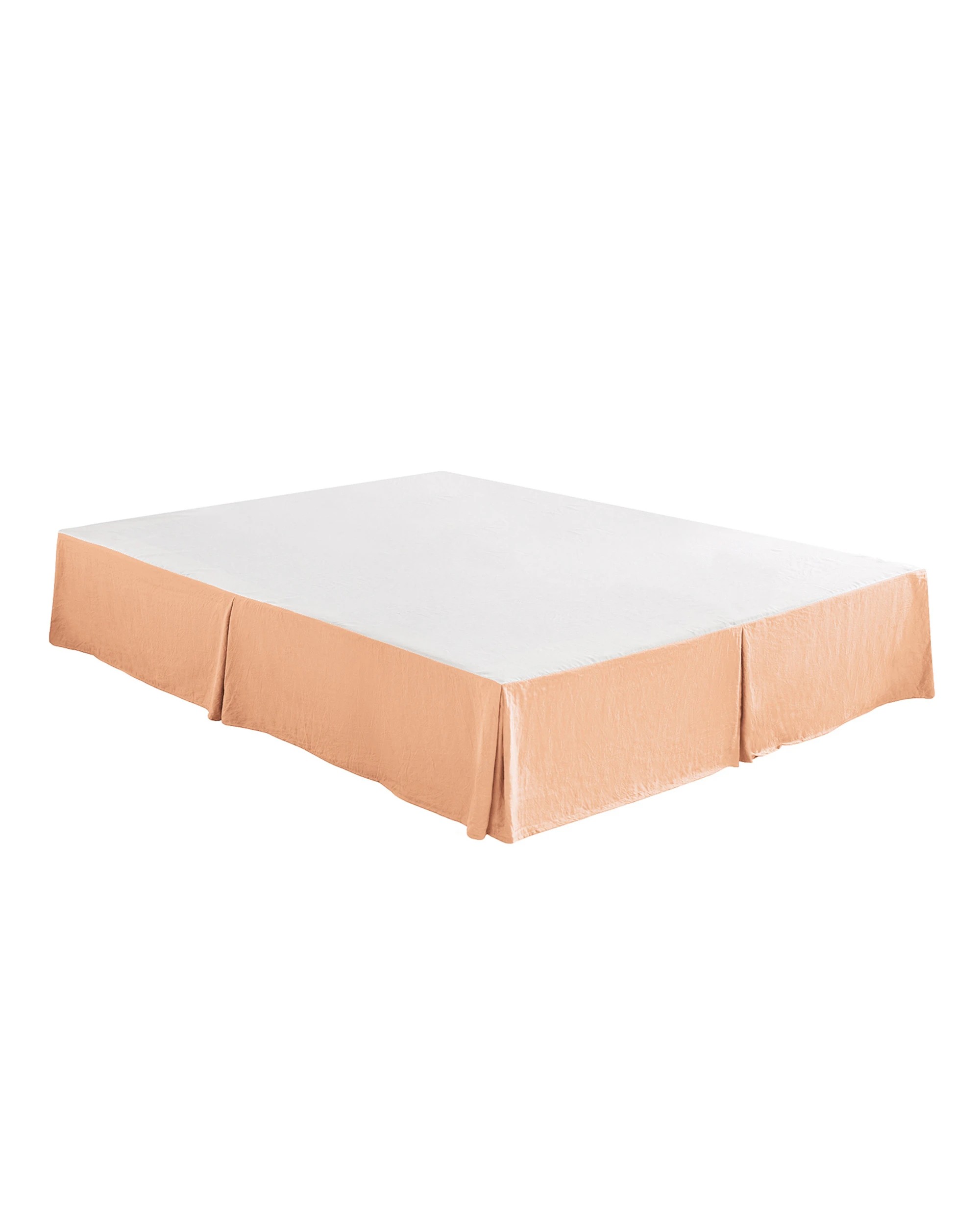 9 Dreamaker Superfine Washed Microfibre Pleated Valance - Queen Bed - Peach, 9 of 9