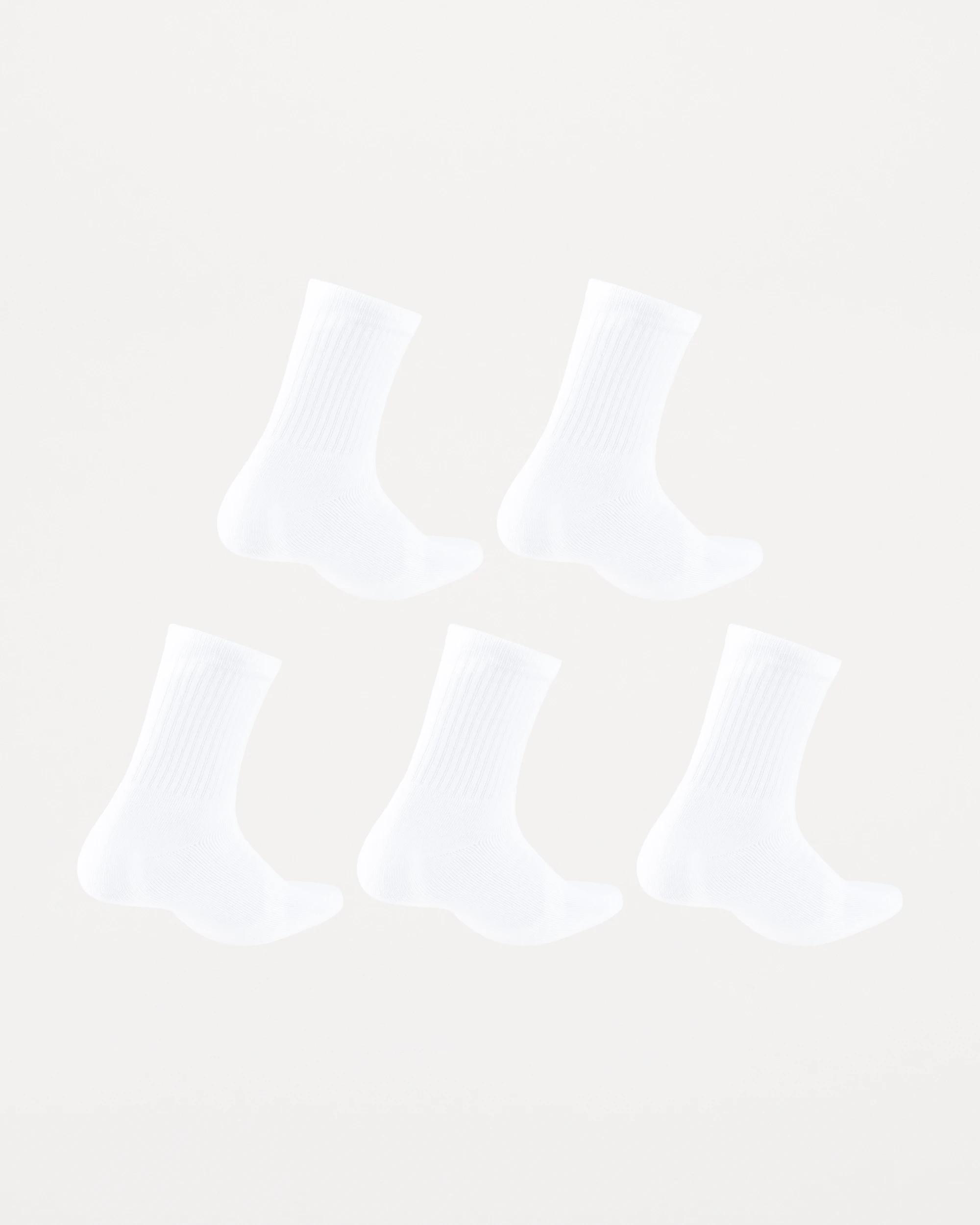 2 5 Pack Crew Sport Socks WHITE, 2 of 3