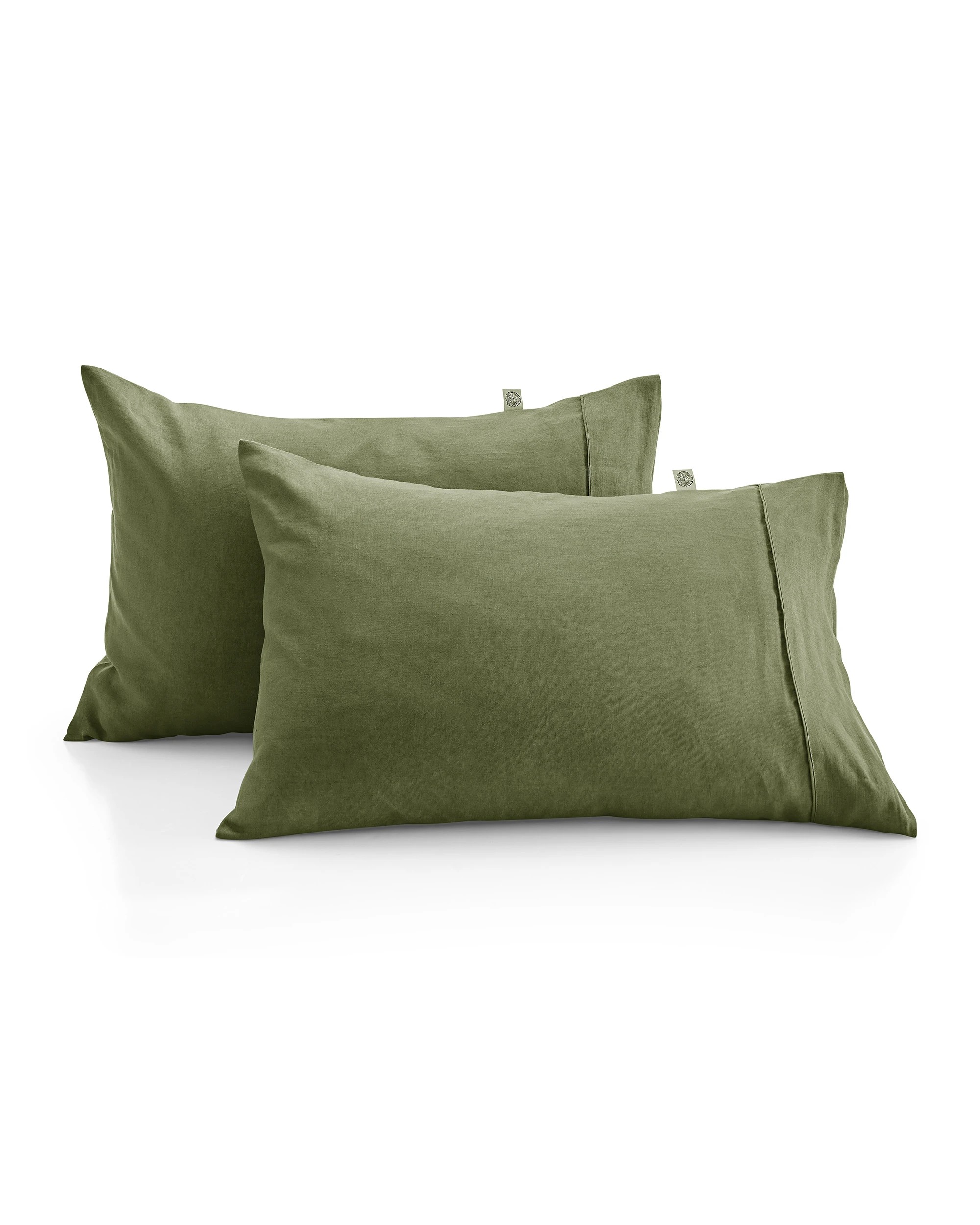 2 Natural Home 100% European Flax Linen Standard Pillowcase Twin Pack - Hunter, 2 of 5