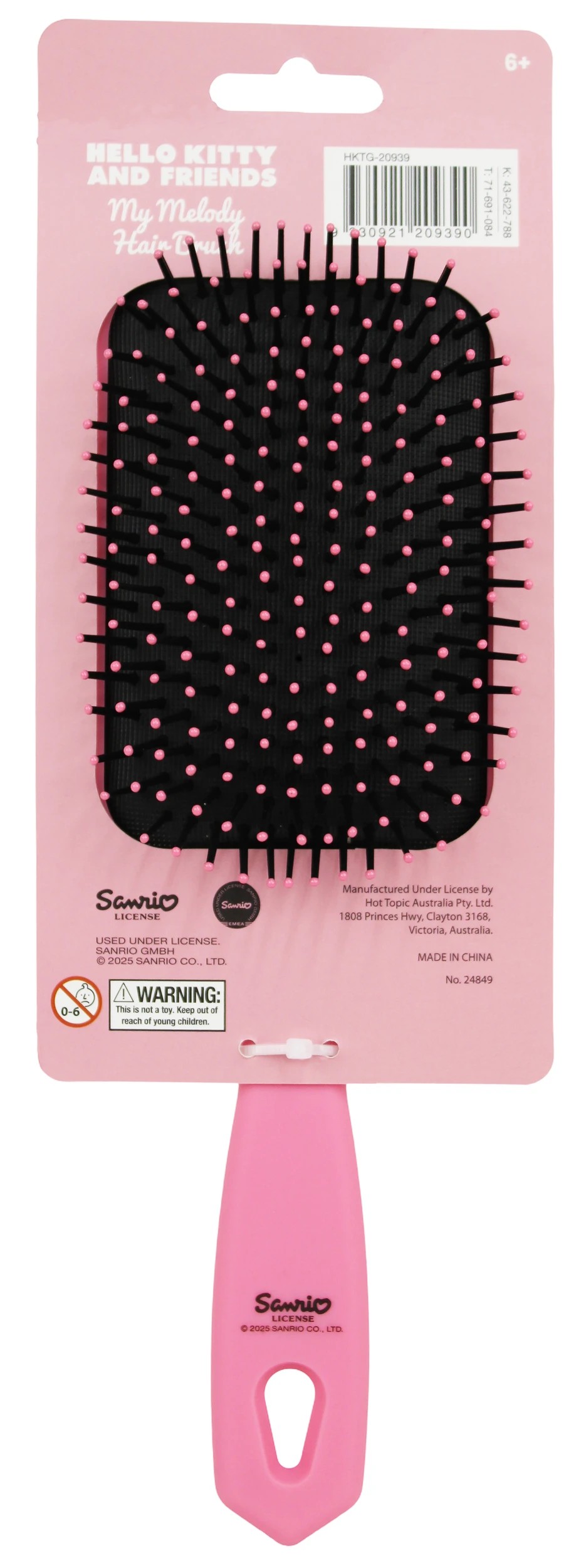 2 Sanrio Hello Kitty and Friends My Melody Hair Brush - Pink, 2 of 2
