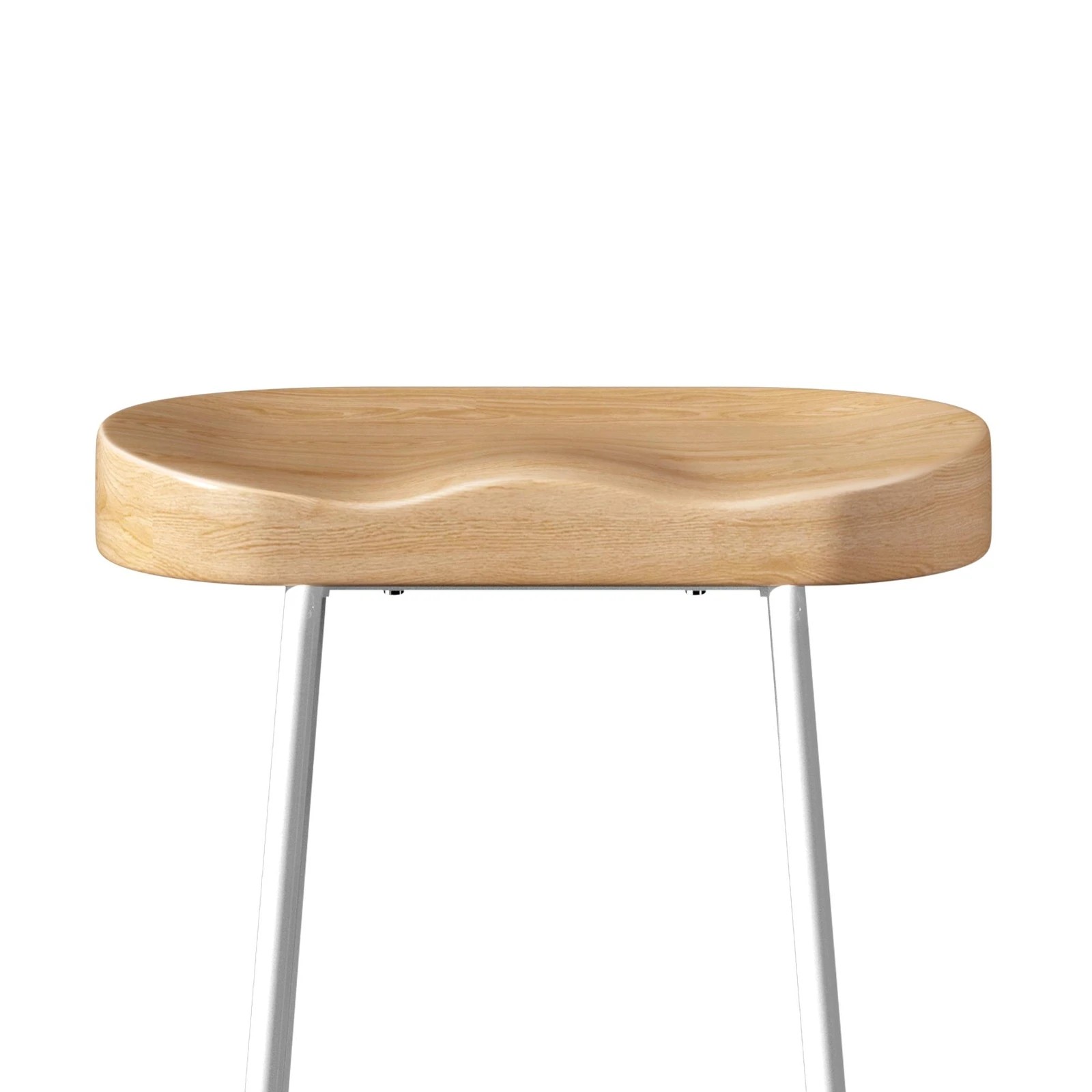 7 Alfordson 2x Bar Stools 75cm Tractor Kitchen Wooden Vintage Retro Chair - Natural, 7 of 10