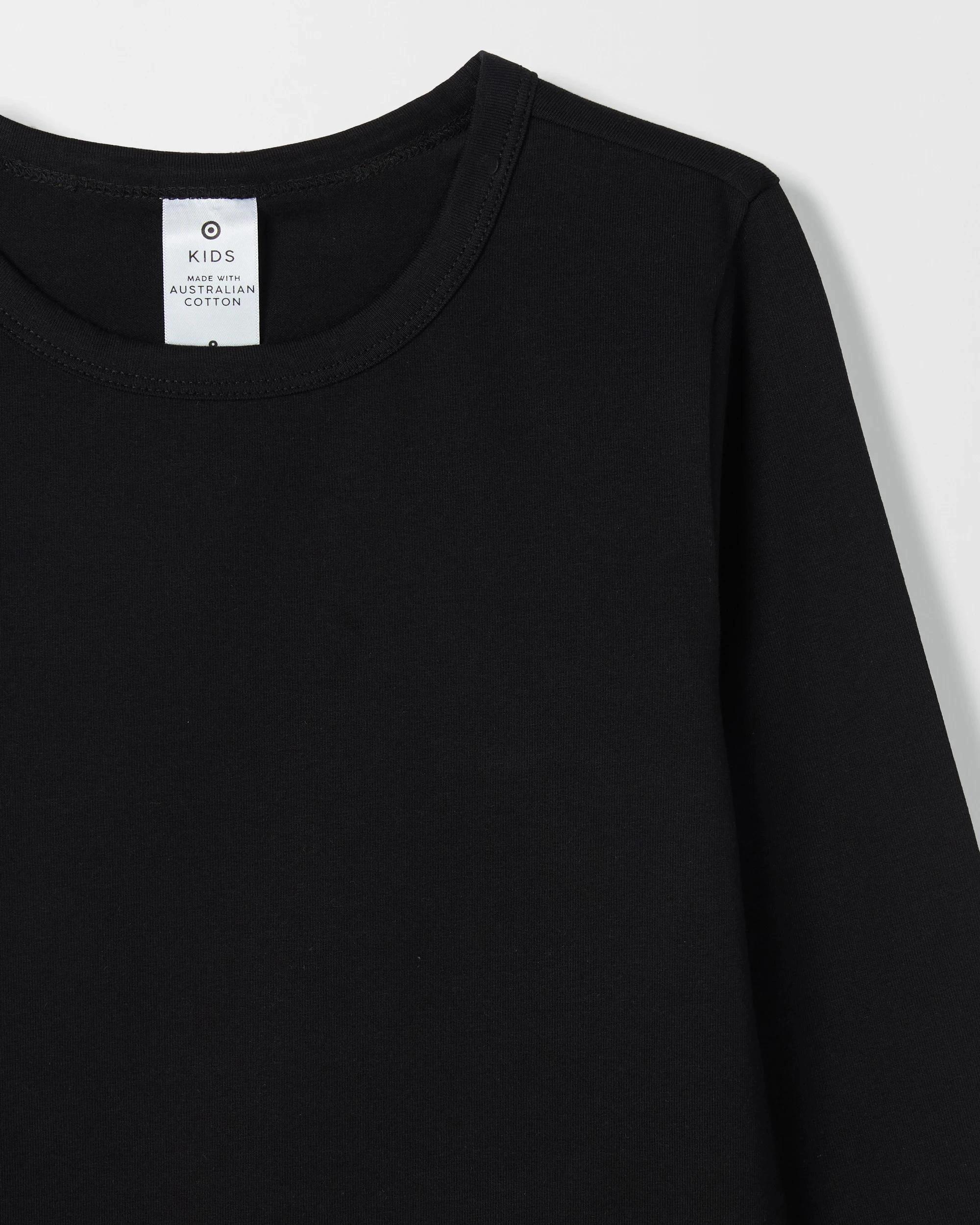 7 Target Kids Australian Cotton Long Sleeve Top BLACK, 7 of 7