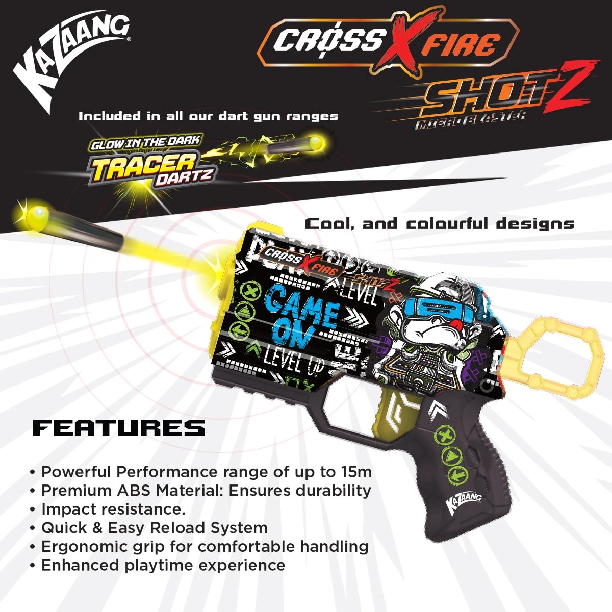 7 Kazaang CrossXFire Shotz - Mini Blaster - Game On, 7 of 9