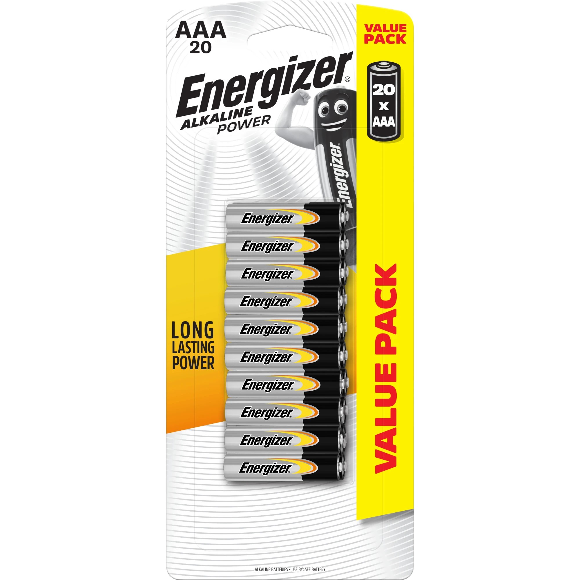 1 20 Pack Energizer AAA Alkaline Power Batteries Value Pack, 1 of 7