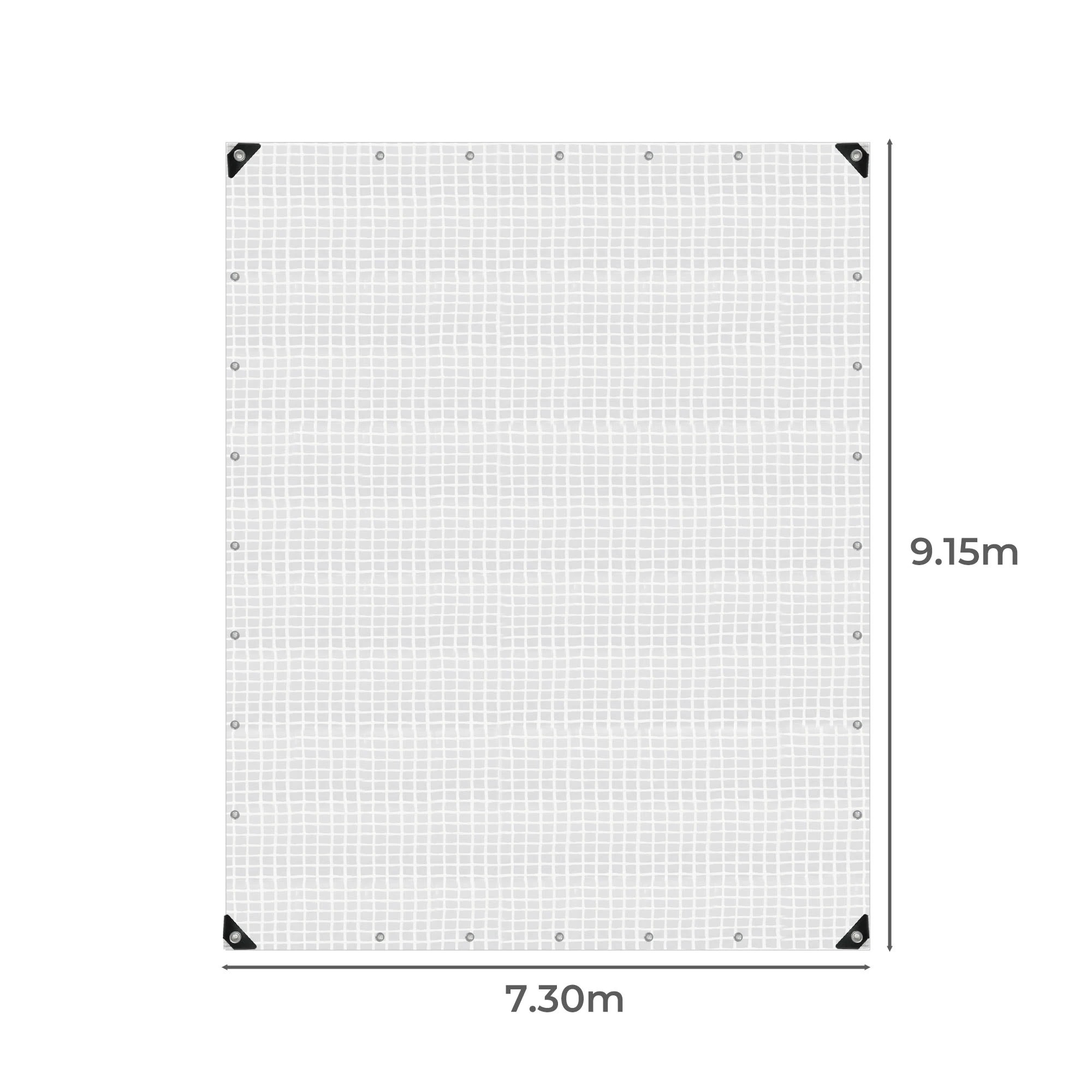 3 Mountview 7.3X9.15M Heavy Duty Waterproof Poly Tarpaulin Camping Cover Clear Grid, 3 of 7