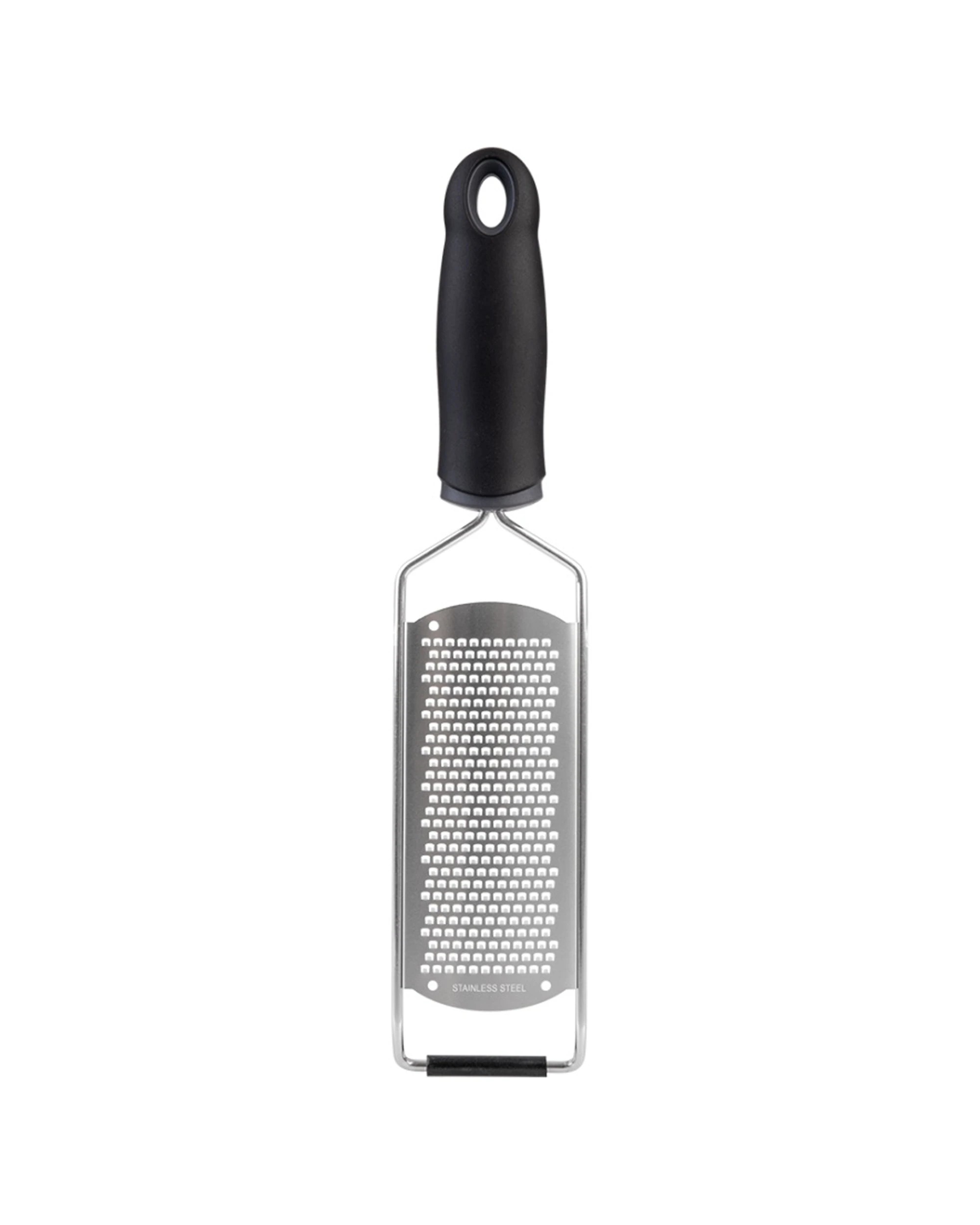 5 Appetito Stainless Steel Micro Grater With Soft Grip Handle Fine - Black, 5 of 6