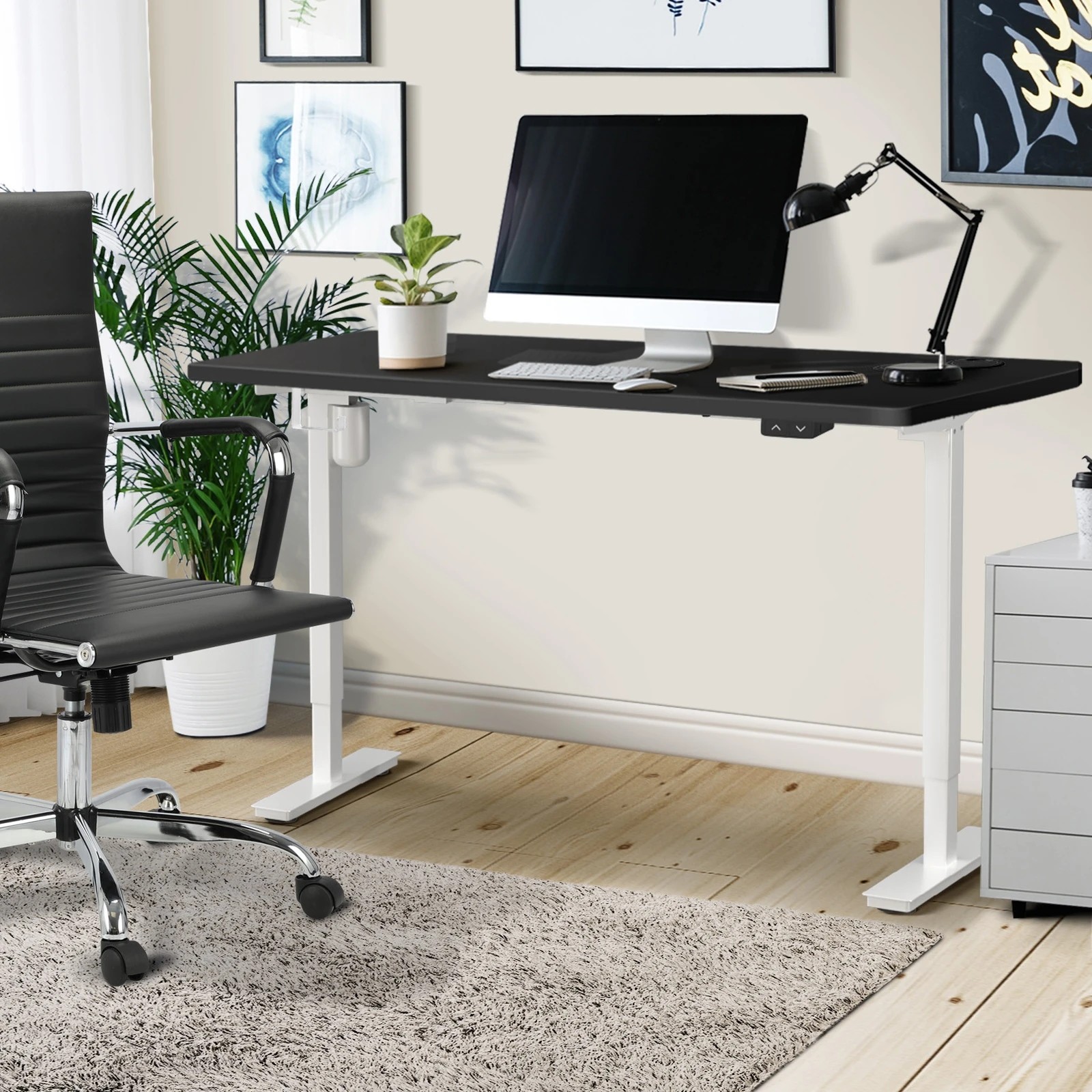 2 Oikiture 120cm Electric Standing Desk Single Motor Height Adjustable Sit Stand Table Top
 - Multi, 2 of 4