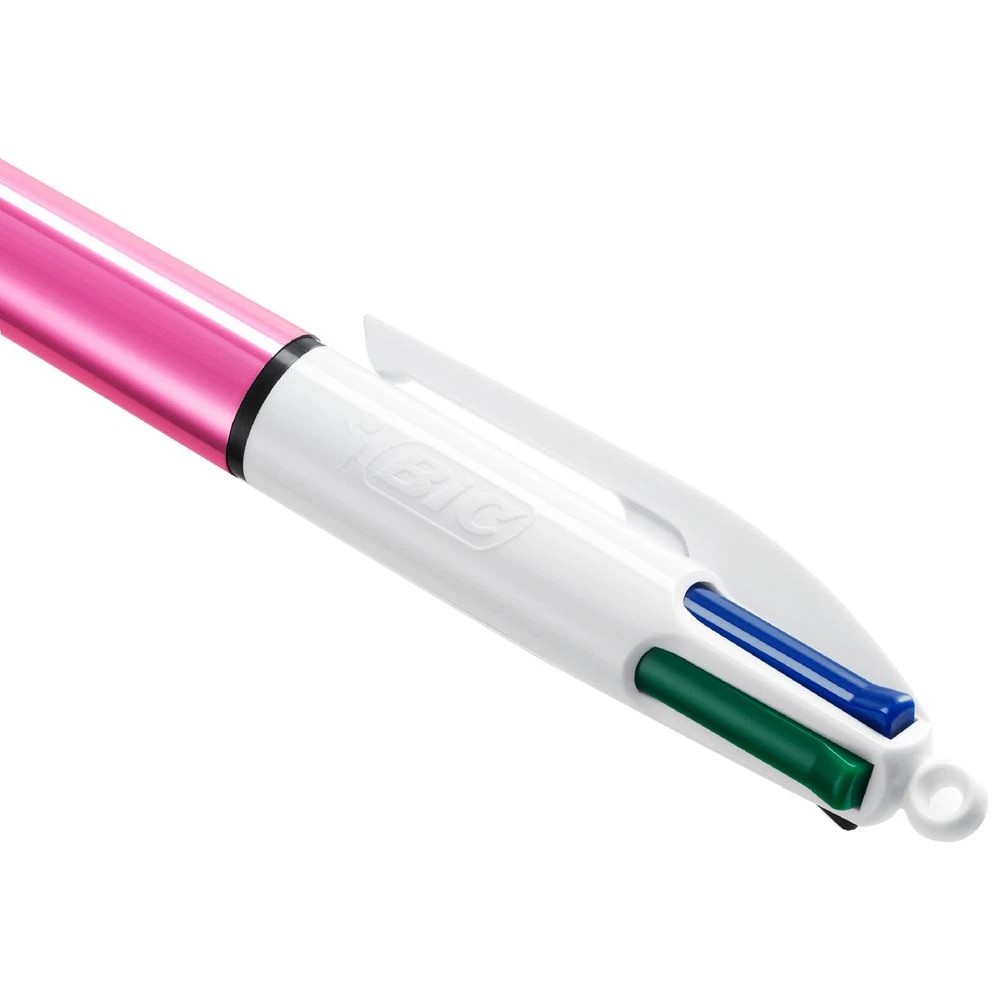 6 BIC 4 Colours Shine Ballpoint Pen Pink, 6 of 6