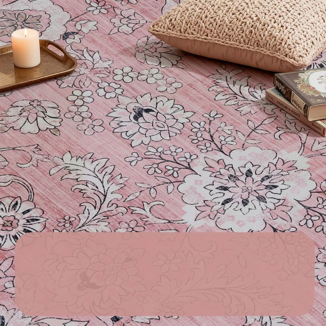6 Artiss Floor Rug 240X340cm Large Washable Area Rug Vintage Living Room - Pink, 6 of 9