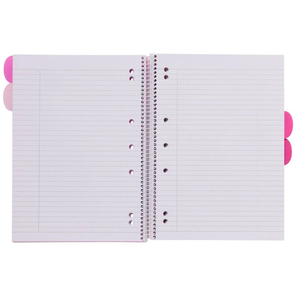 4 Otto A4 5 Subject Notebook 250 Page Hot Pink, 4 of 5