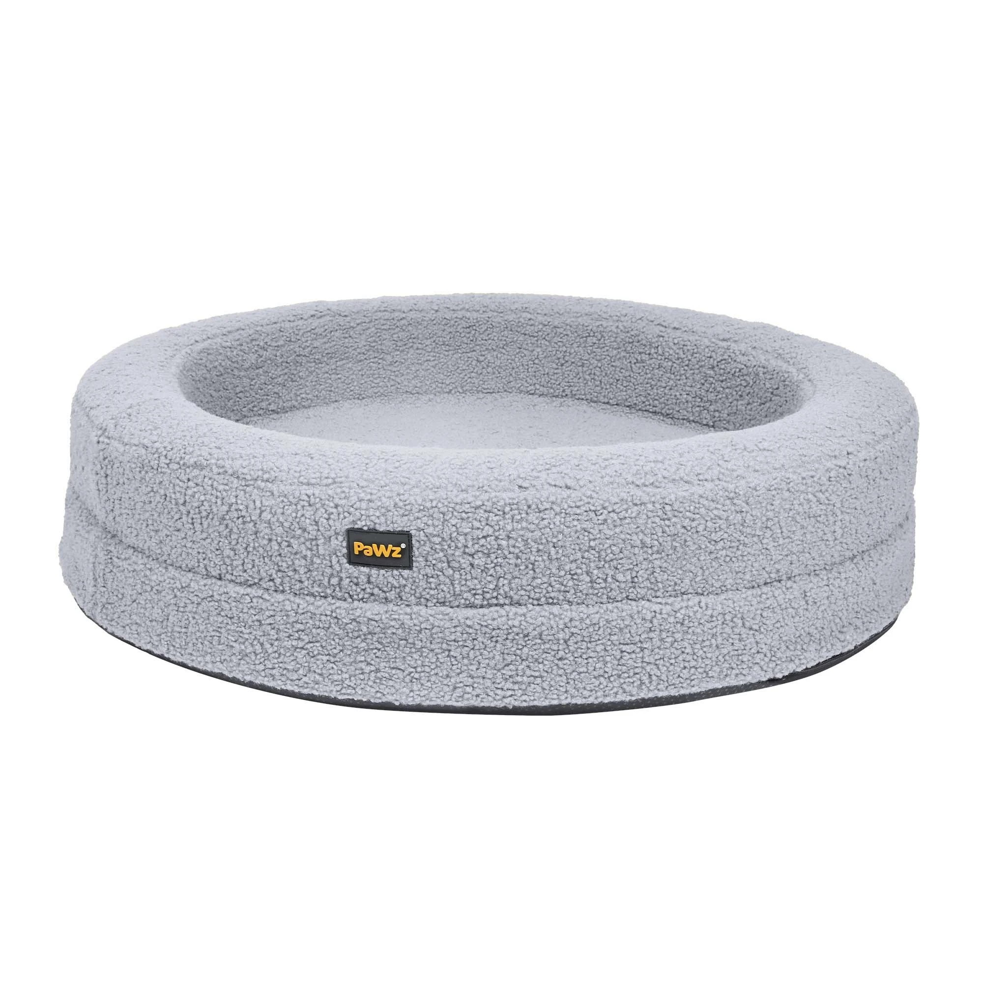 2 Pawz Washable Round Pet Bed  L - Grey, 2 of 9