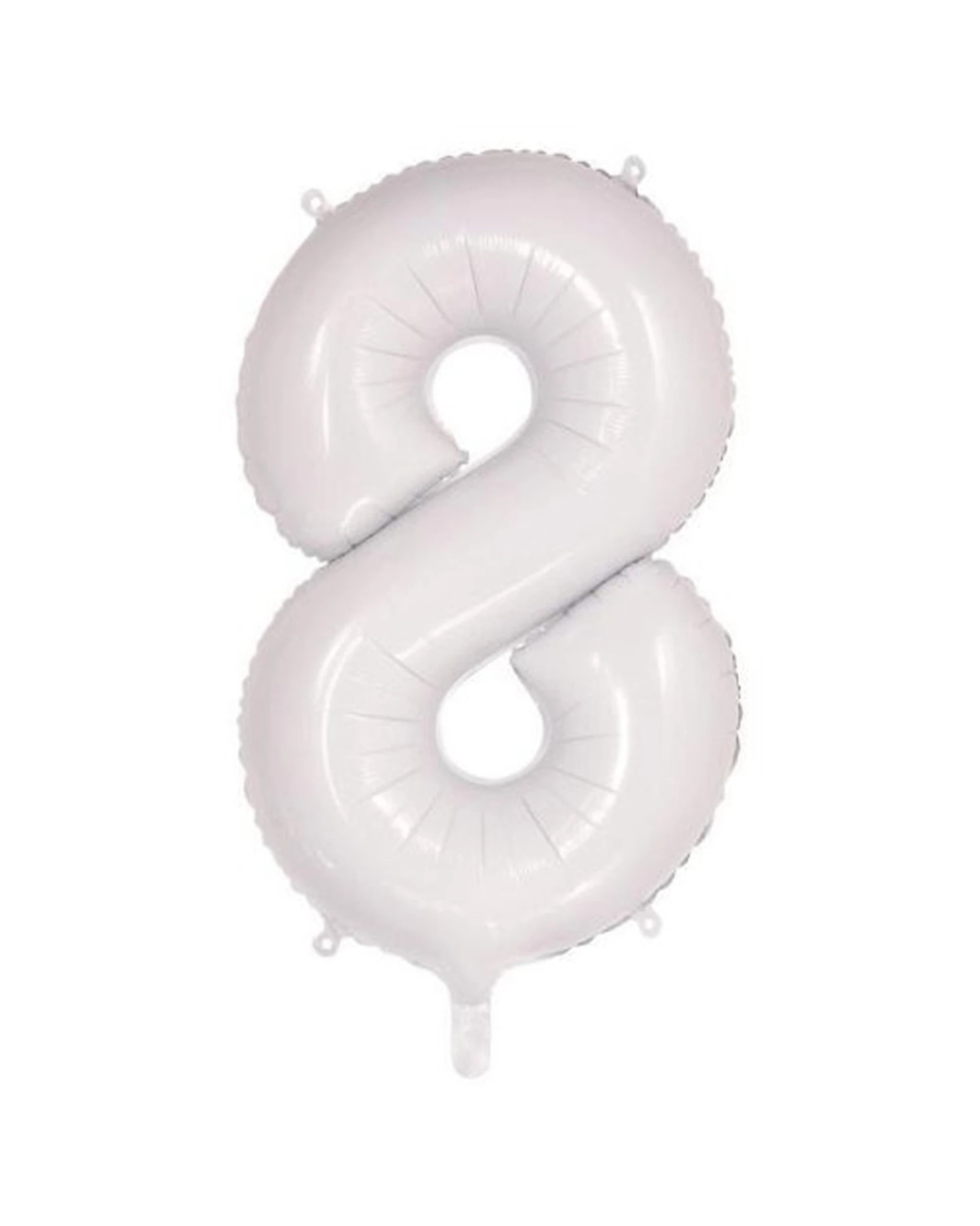 1 Alpen Decrotex Foil Balloon Number 8 Party Decoration 34 Inches - White, 1 of 1