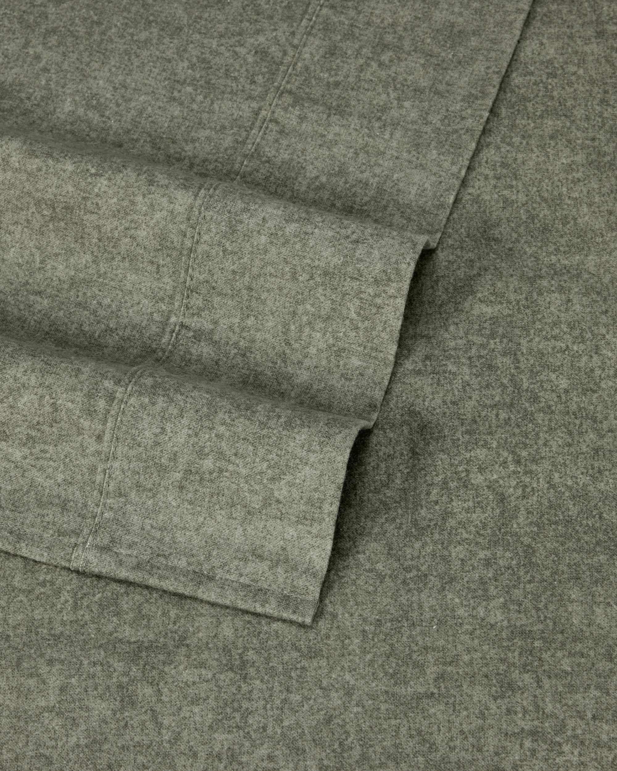 4 Marle Cotton Flannelette Sheet Set - King Bed, Green, 4 of 7