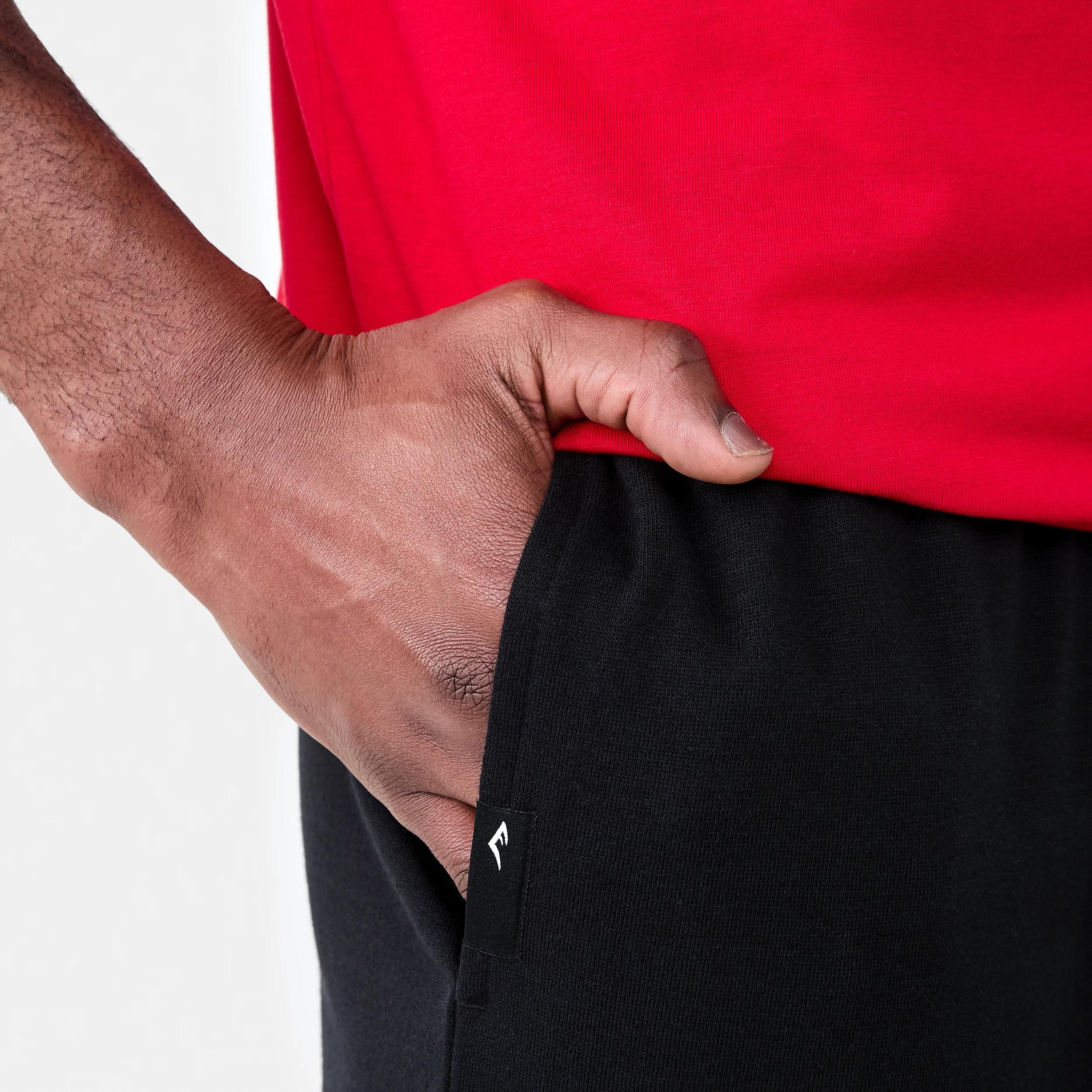 5 Everlast Mens French Terry Shorts Black, 5 of 9