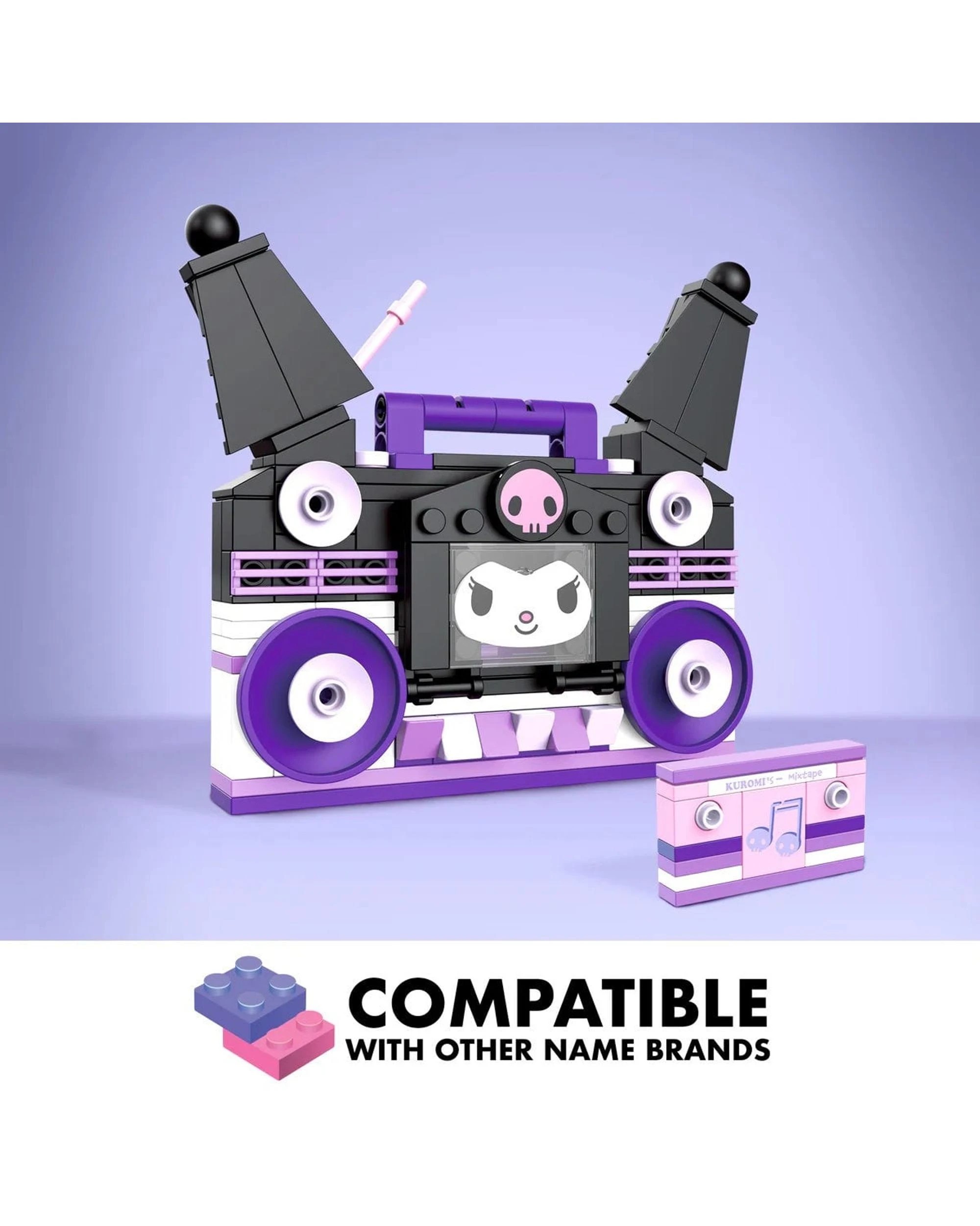 7 Brickcraft Hello Kitty and Friends Kuromi BoomBox Building Set 142 Pieces - Purple, 7 of 7