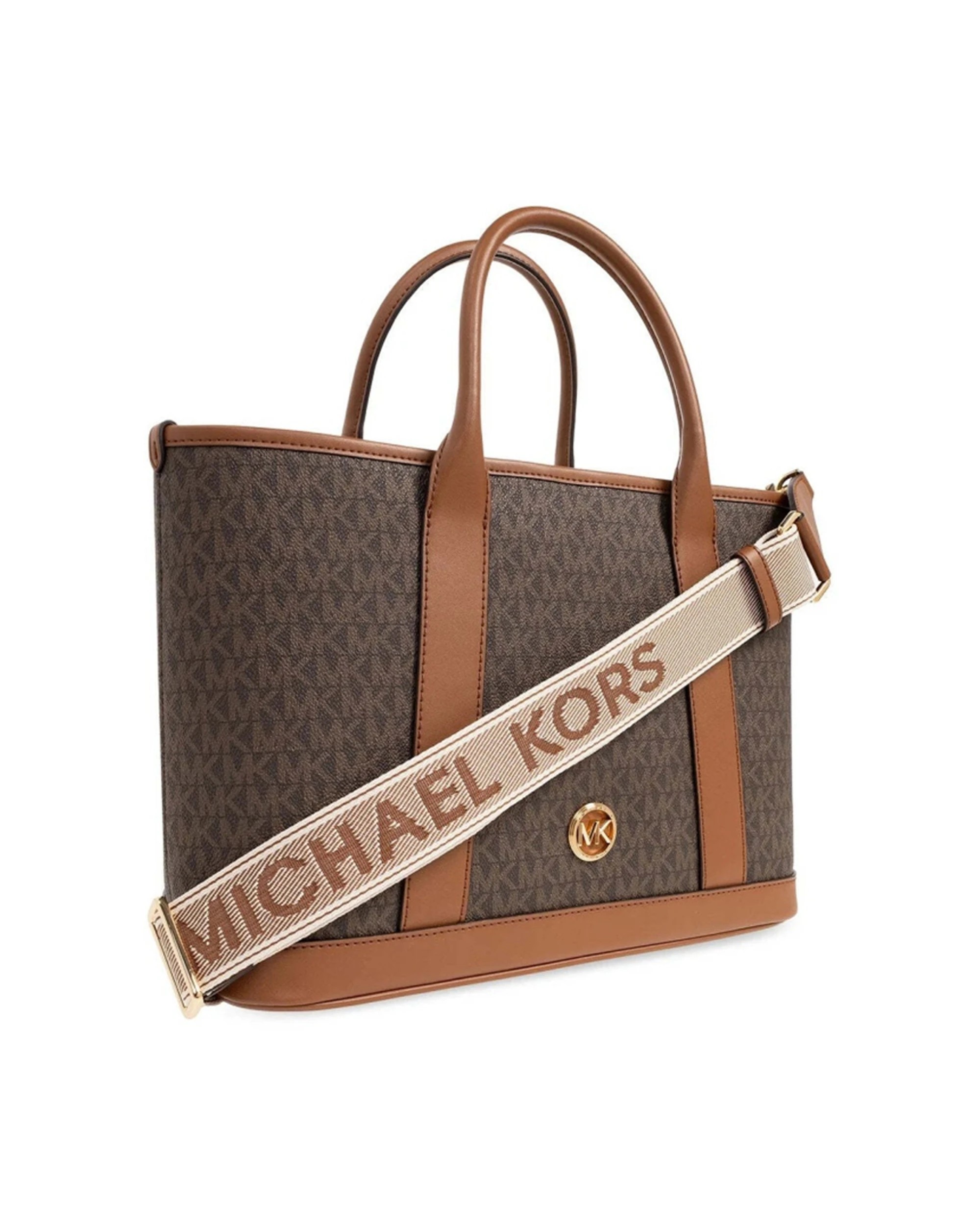 4 Michael Kors Luisa Small Signature Satchel Bag - One Size - Brown, 4 of 5