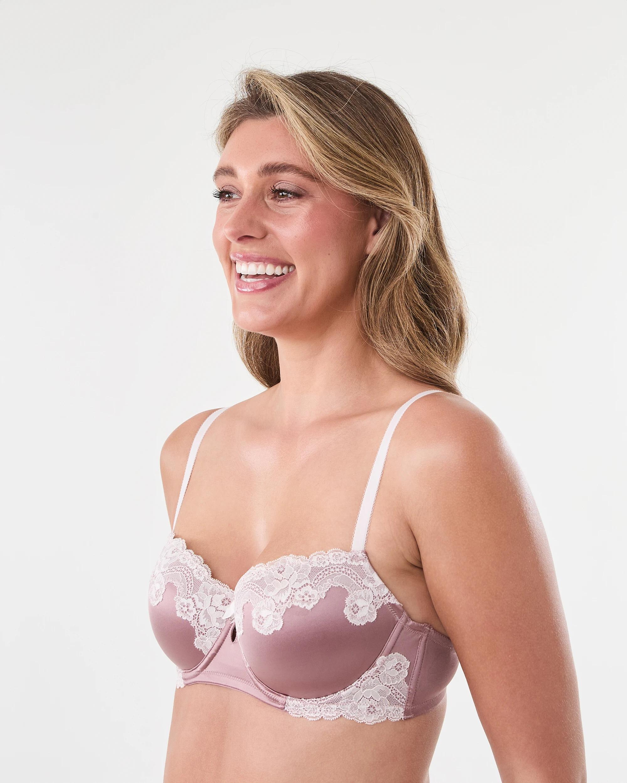 2 Co-ordinated Lace & T-shirt Bra Rse Quartz, 2 of 7