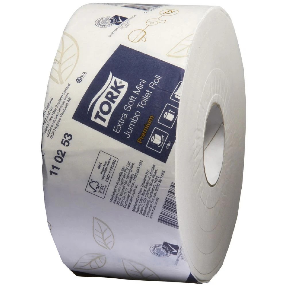 1 Tork T2 Toilet Paper Mini Jumbo Toilet Roll, 1 of 1