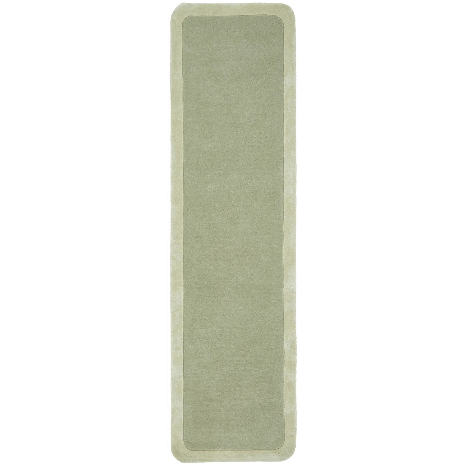 1 Common Ground Rugs Nexus 300x80cm Runner - Medium Hand Tufted Wool Rug - Green, 1 of 7