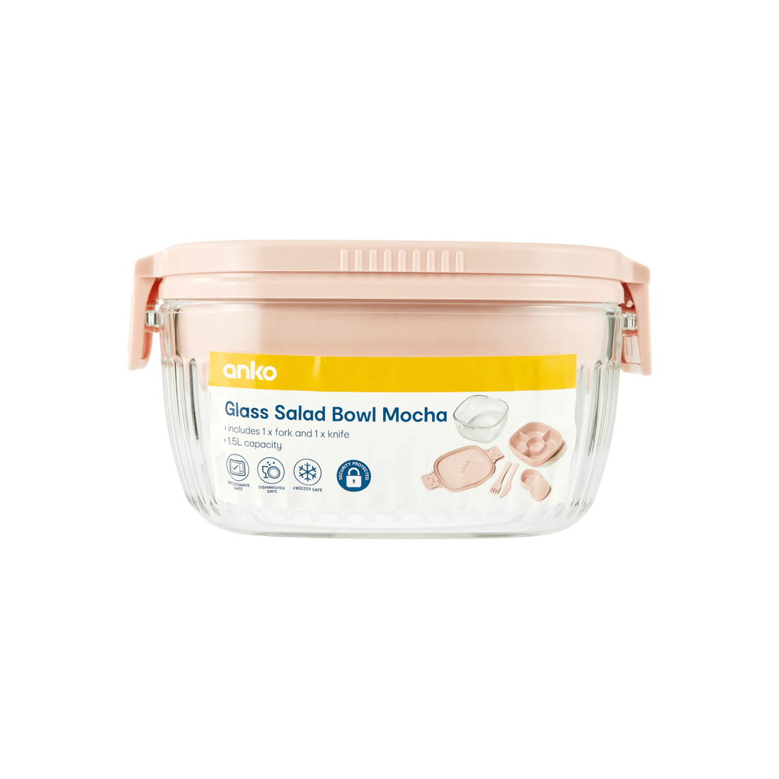 10 Glass Salad Bowl - Mocha, 10 of 10