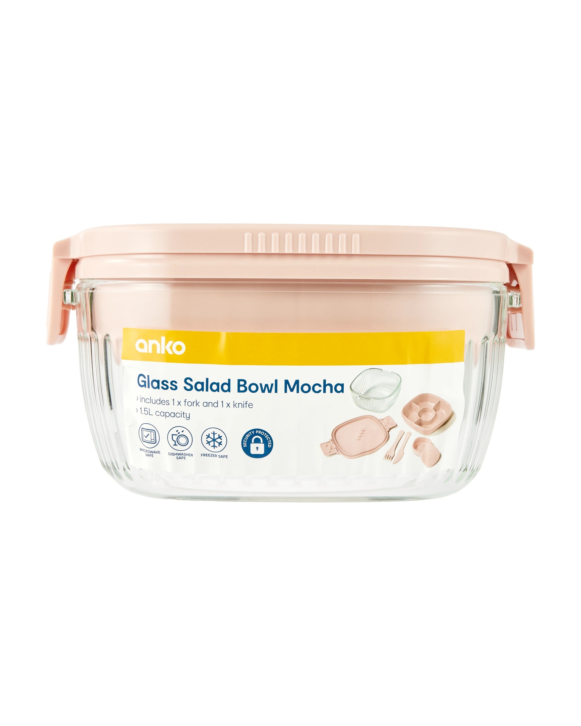 10 Glass Salad Bowl - Mocha, 10 of 10