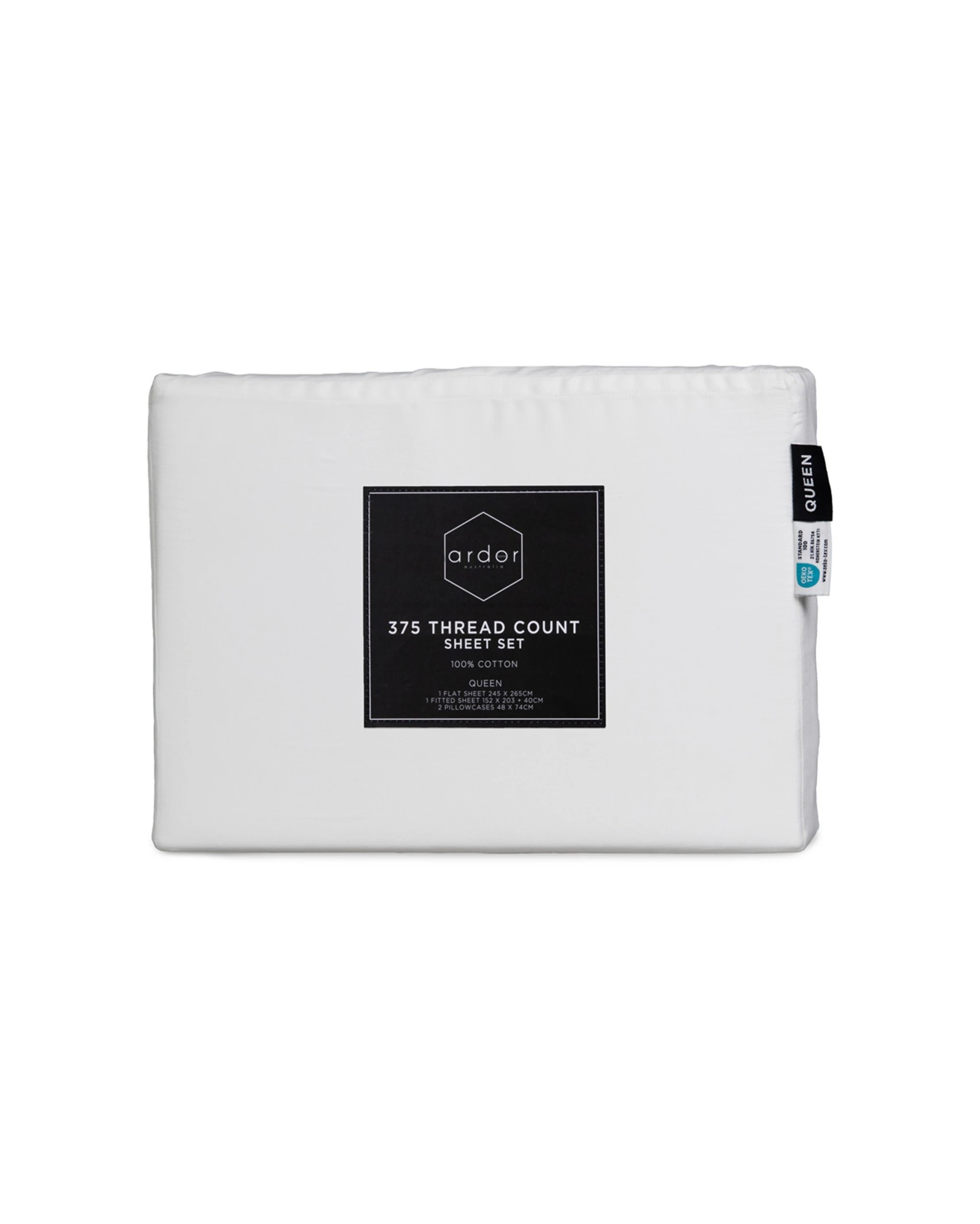 3 Ardor Queen Cotton Sheet Set Home Bedding 375TC Cotton Sateen Breathable
 - Queen Bed, 3 of 3