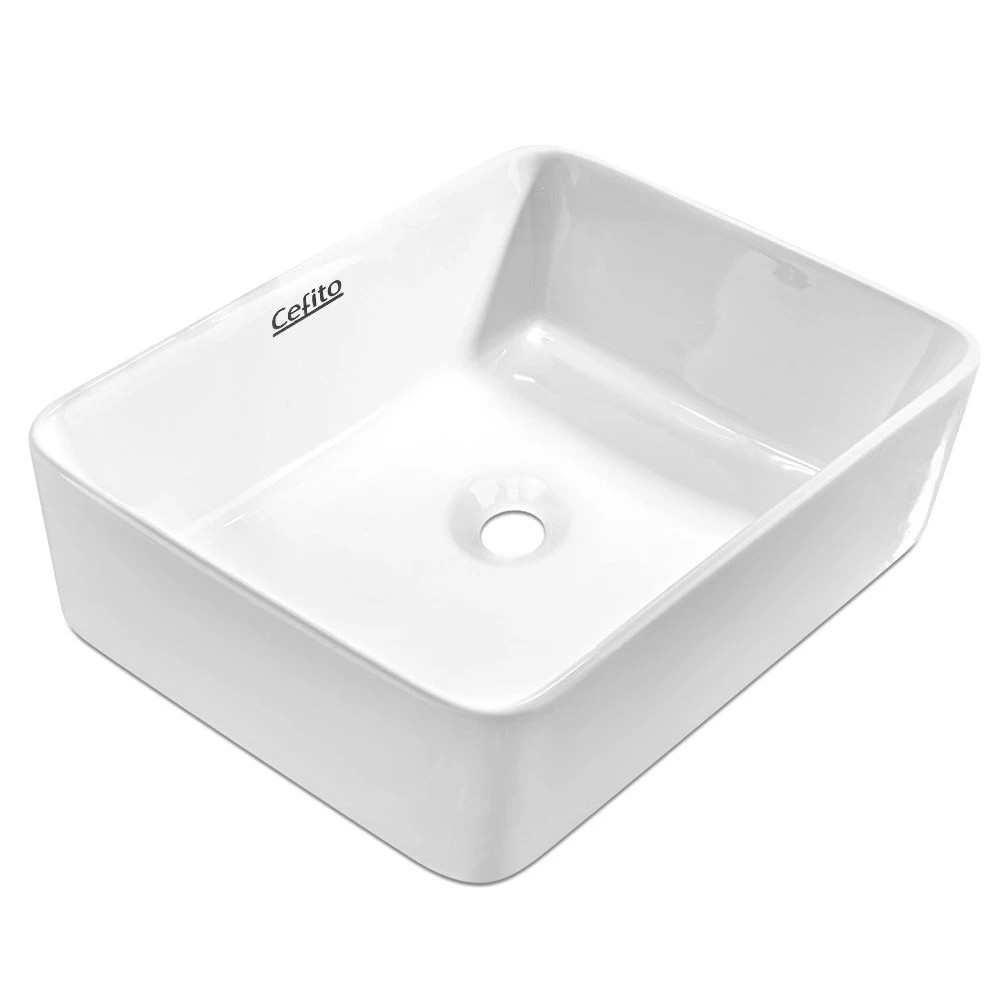 1 Cefito Bathroom Basin Ceramic Vanity Sink Hand Wash Bowl 48x37cm - White, 1 of 7
