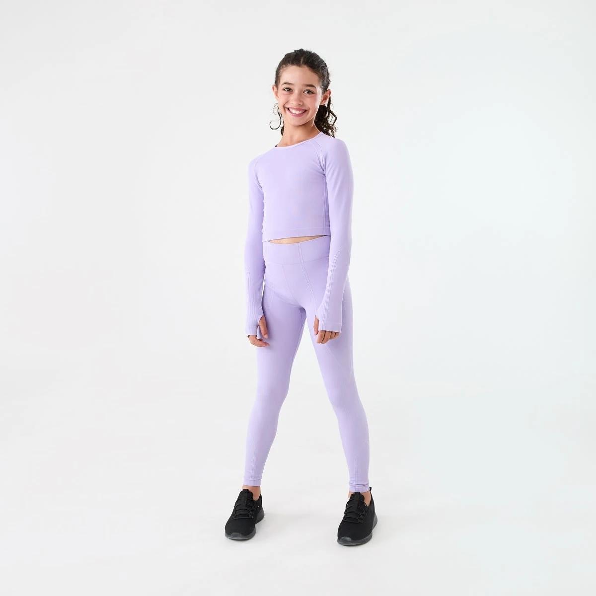 4 Active Kids Seamfree Leggings Ptl Purple, 4 of 7