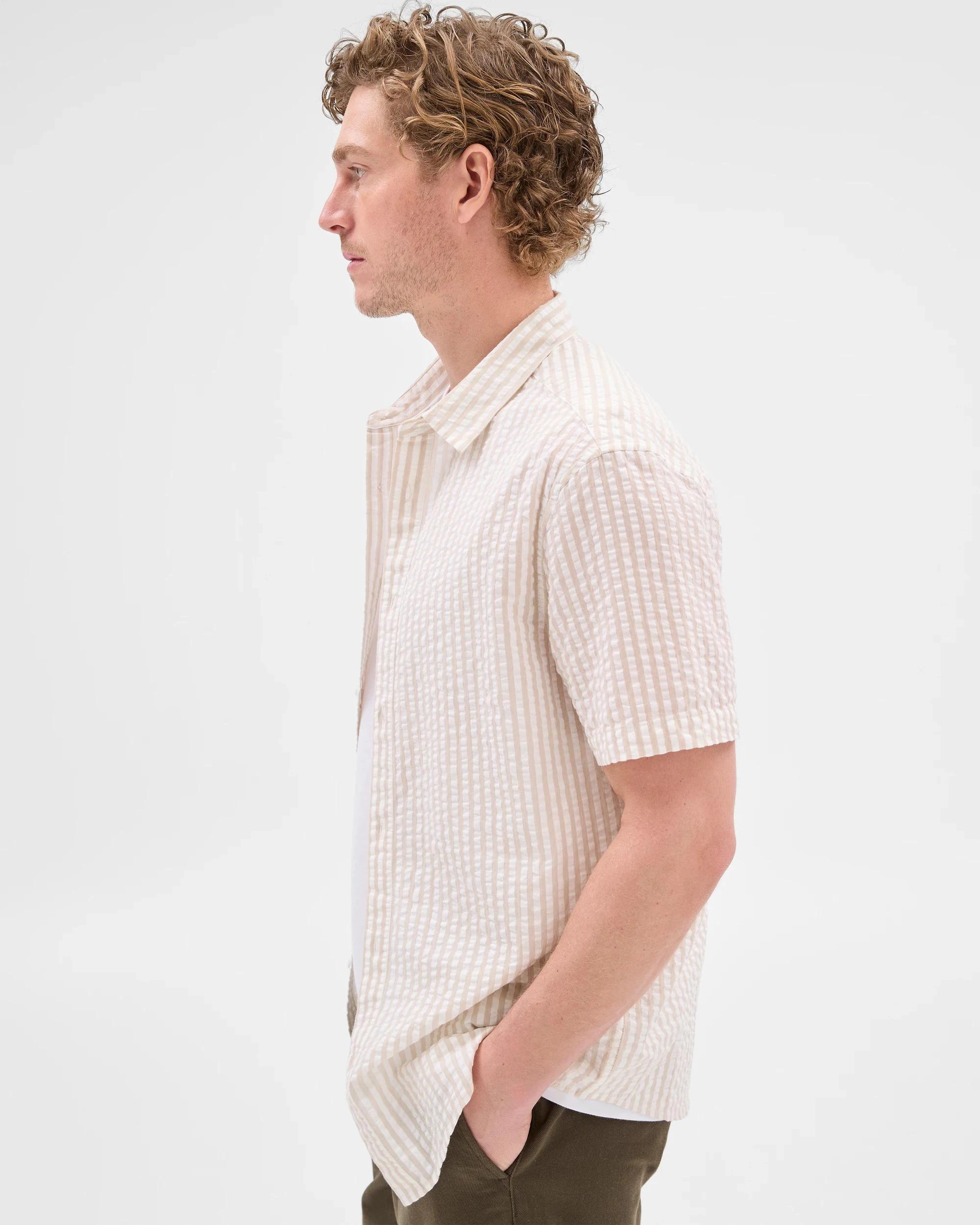 3 Target Australian Cotton Seersucker Shirt LIGHT STONE, 3 of 10