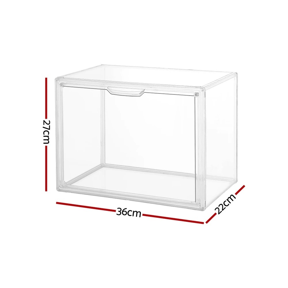 2 Artiss Clear Acrylic Display Case Dustproof Protection Box For Toys 27CM - Natural, 2 of 10