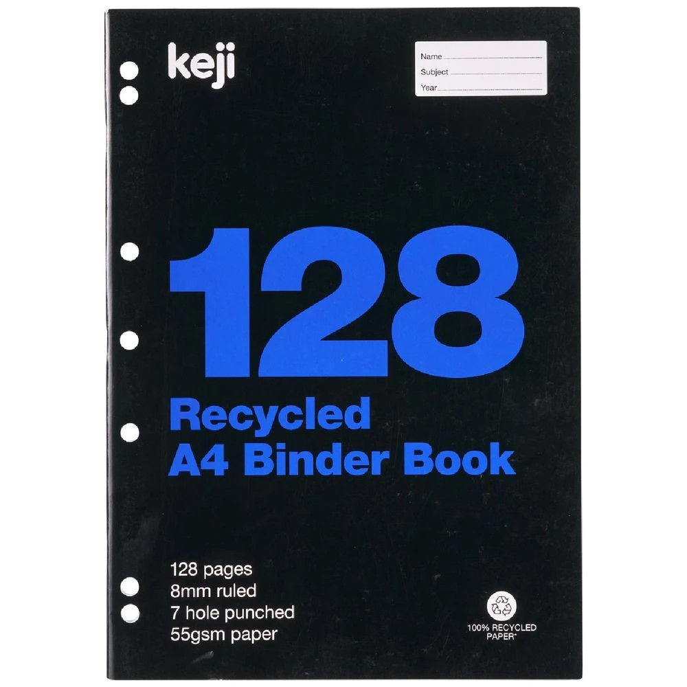 3 Keji A4 55gsm 8mm Ruled Binder Book 128 Page, 3 of 3