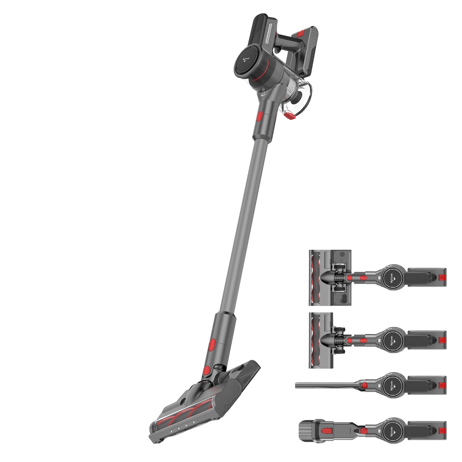 1 MyGenie X-Lite HYDRA Glide Pro Cordless Vacuum & Mop, LED, HEPA Filter - Grey, 1 of 10