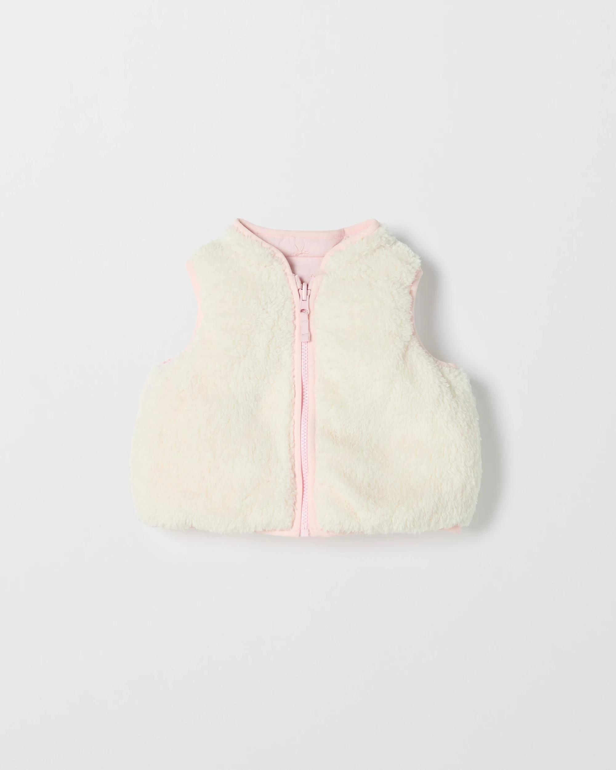 5 Target Baby Baby Reversible Sherpa Puffer Vest PINK, 5 of 5