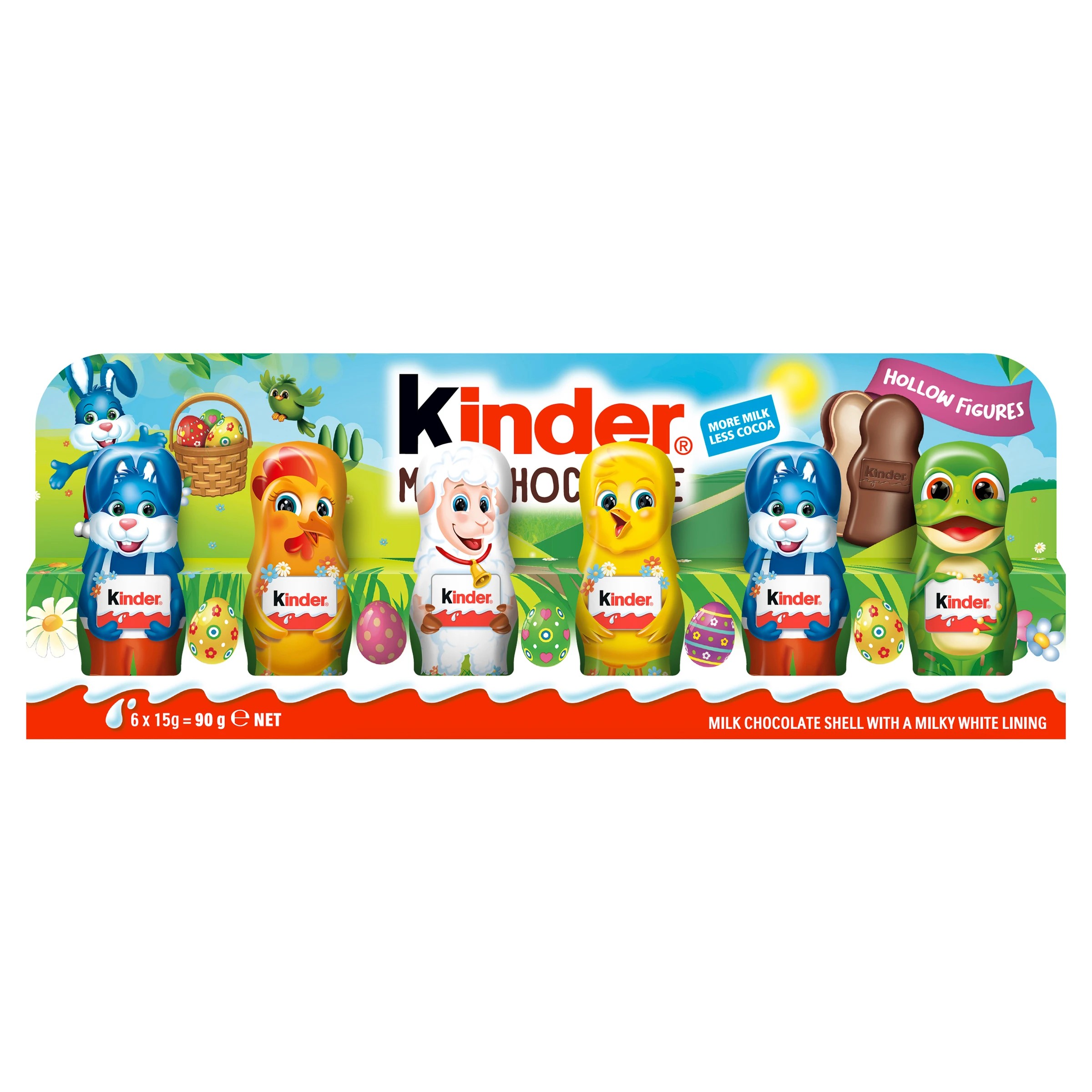 1 Kinder 6 Pack Easter Milk Chocolate Figurines 90g, 1 of 3