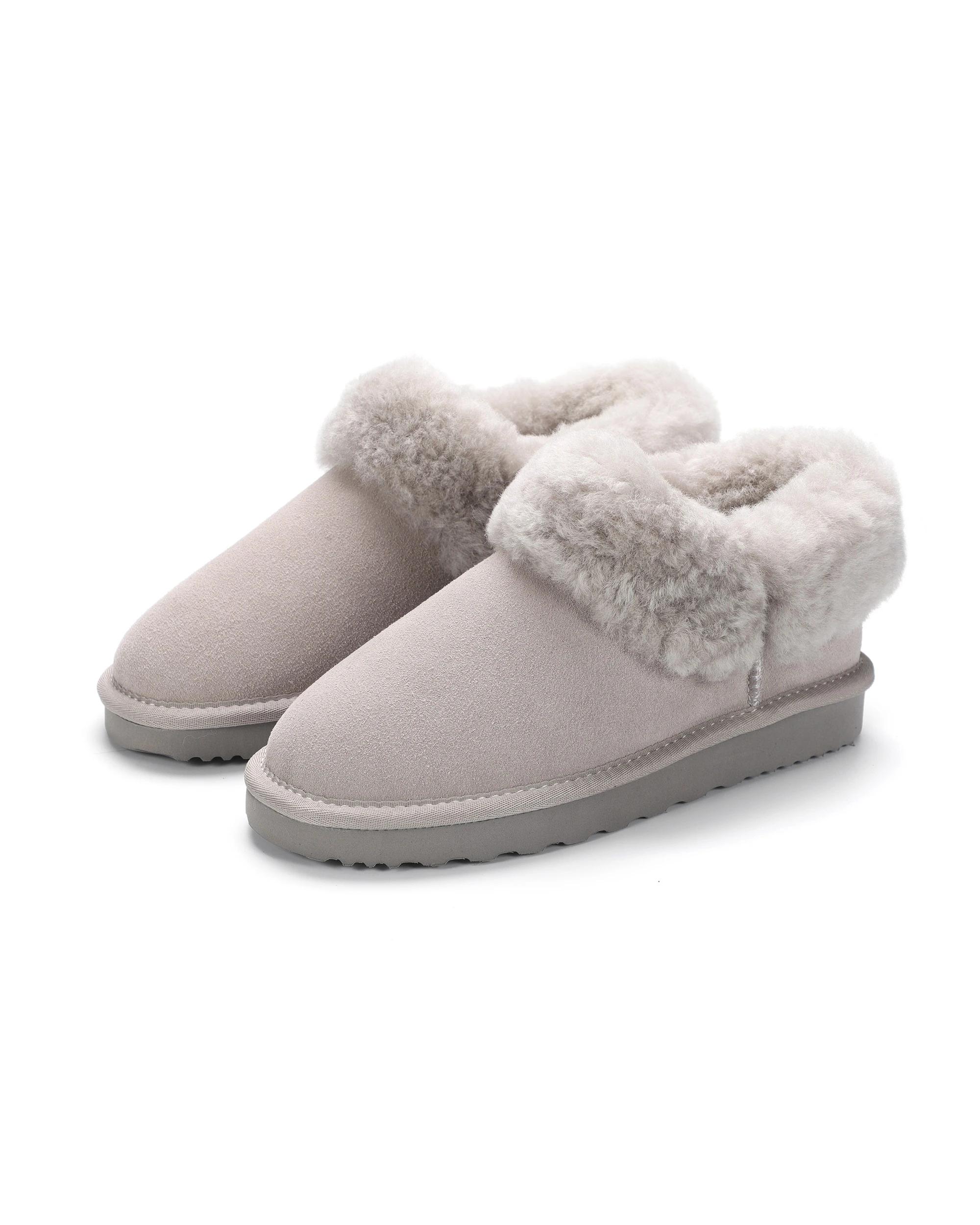 4 AUS WOOLI Cozy Sheepskin UGG Ankle Slippers LIGHTGREY, 4 of 6