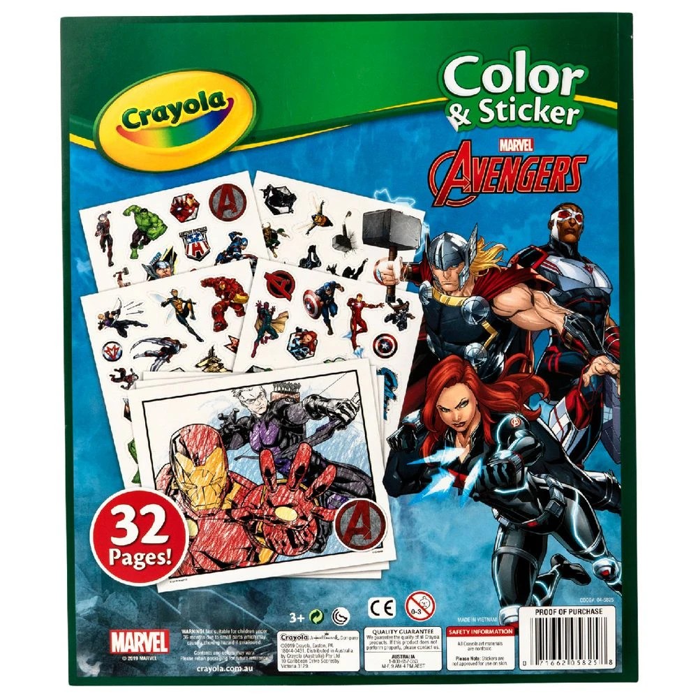 2 Crayola Colour & Sticker Book Avengers, 2 of 4